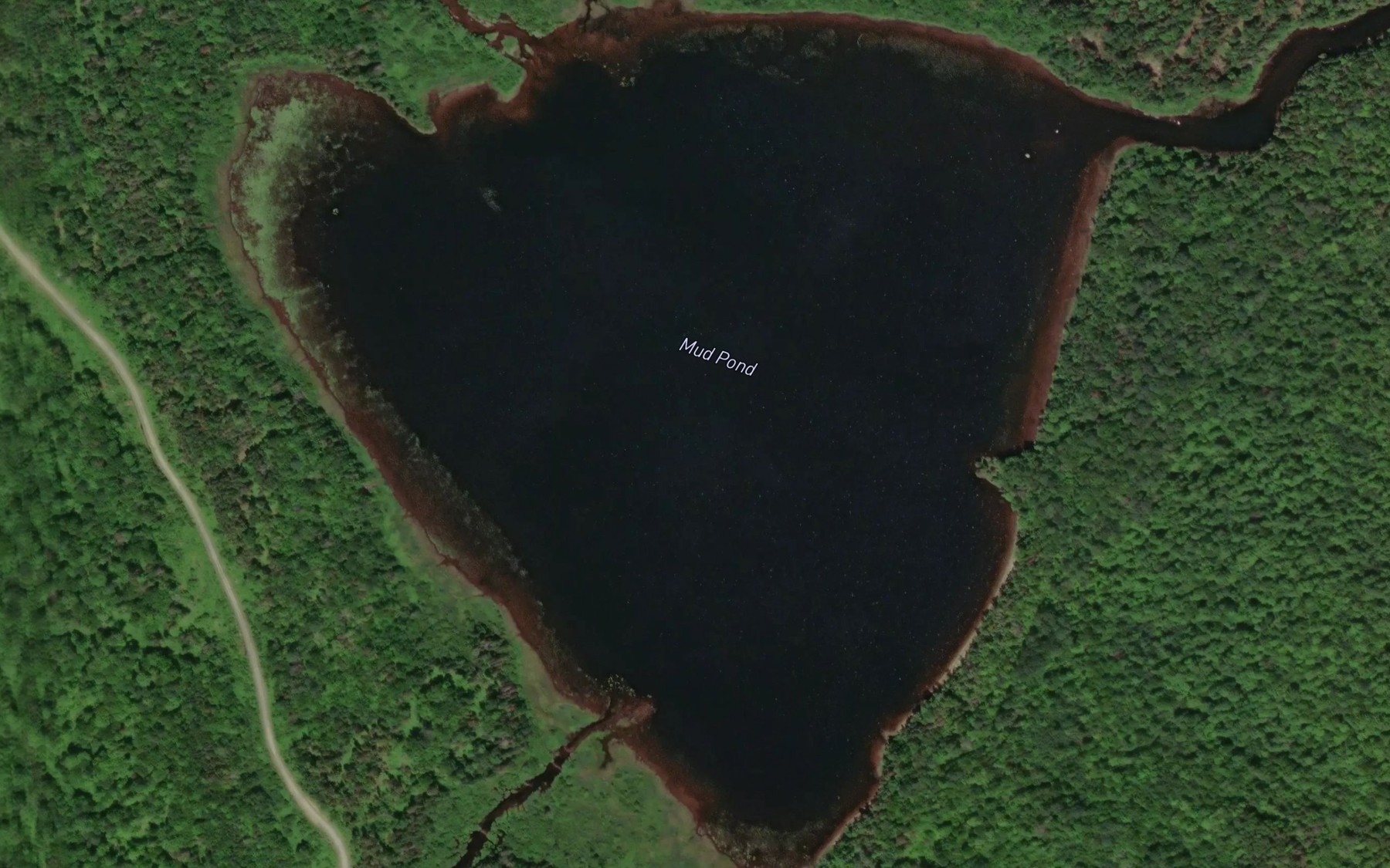 Satellite map of the Mud Pond