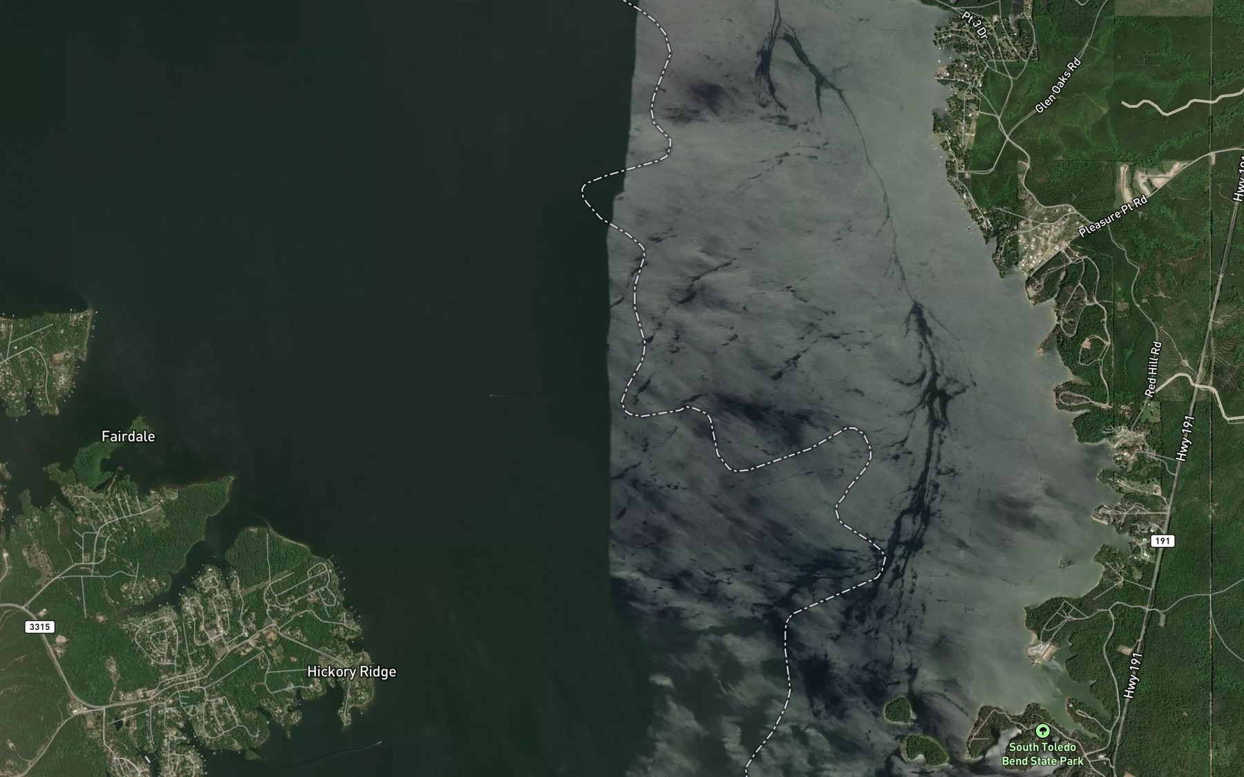 Satellite map of the Dry Creek