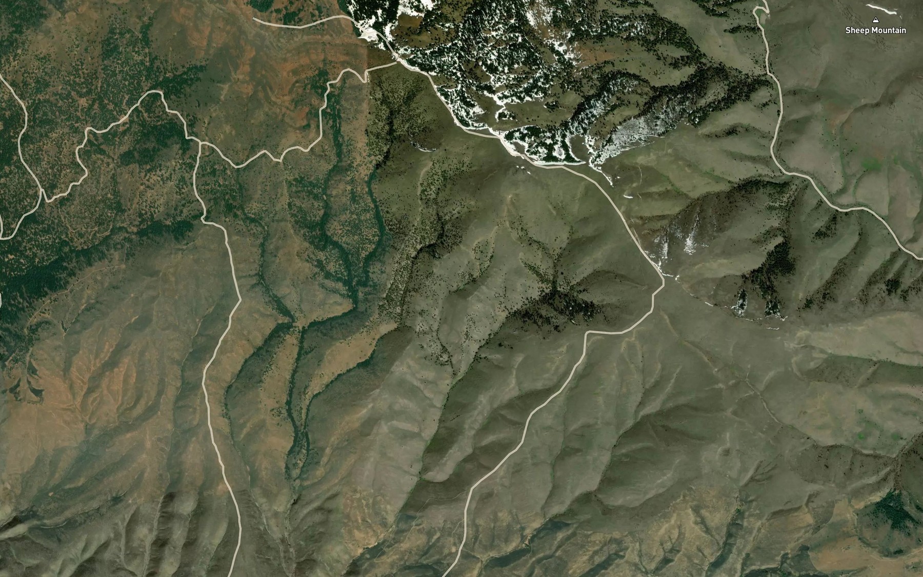 Satellite map of the Upper Nodine Spring