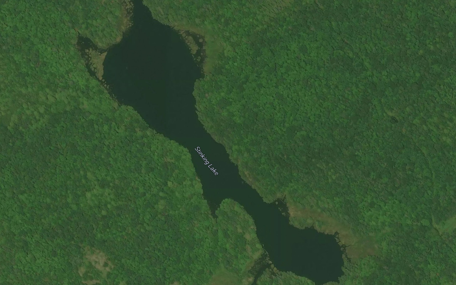 Satellite map of the Stinking Lake
