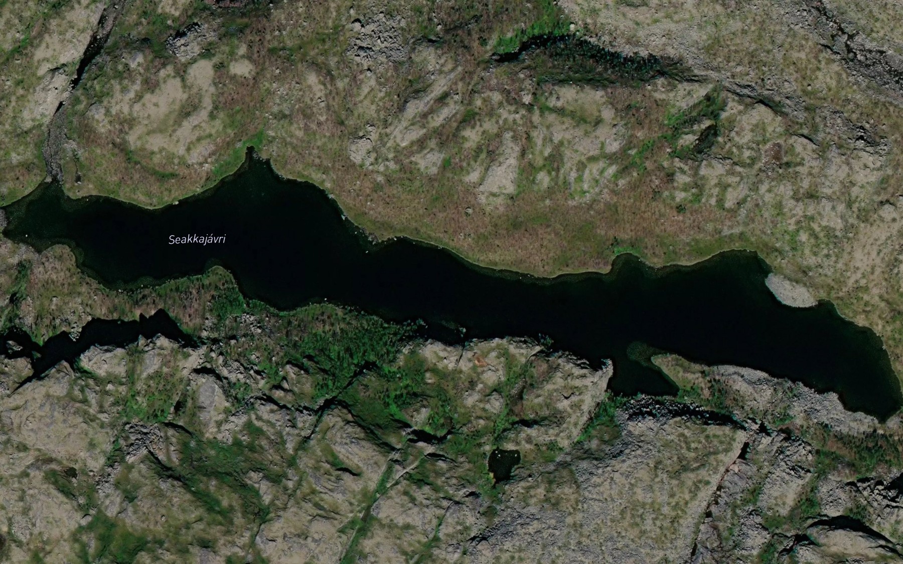 Satellite map of the Saeggajavri