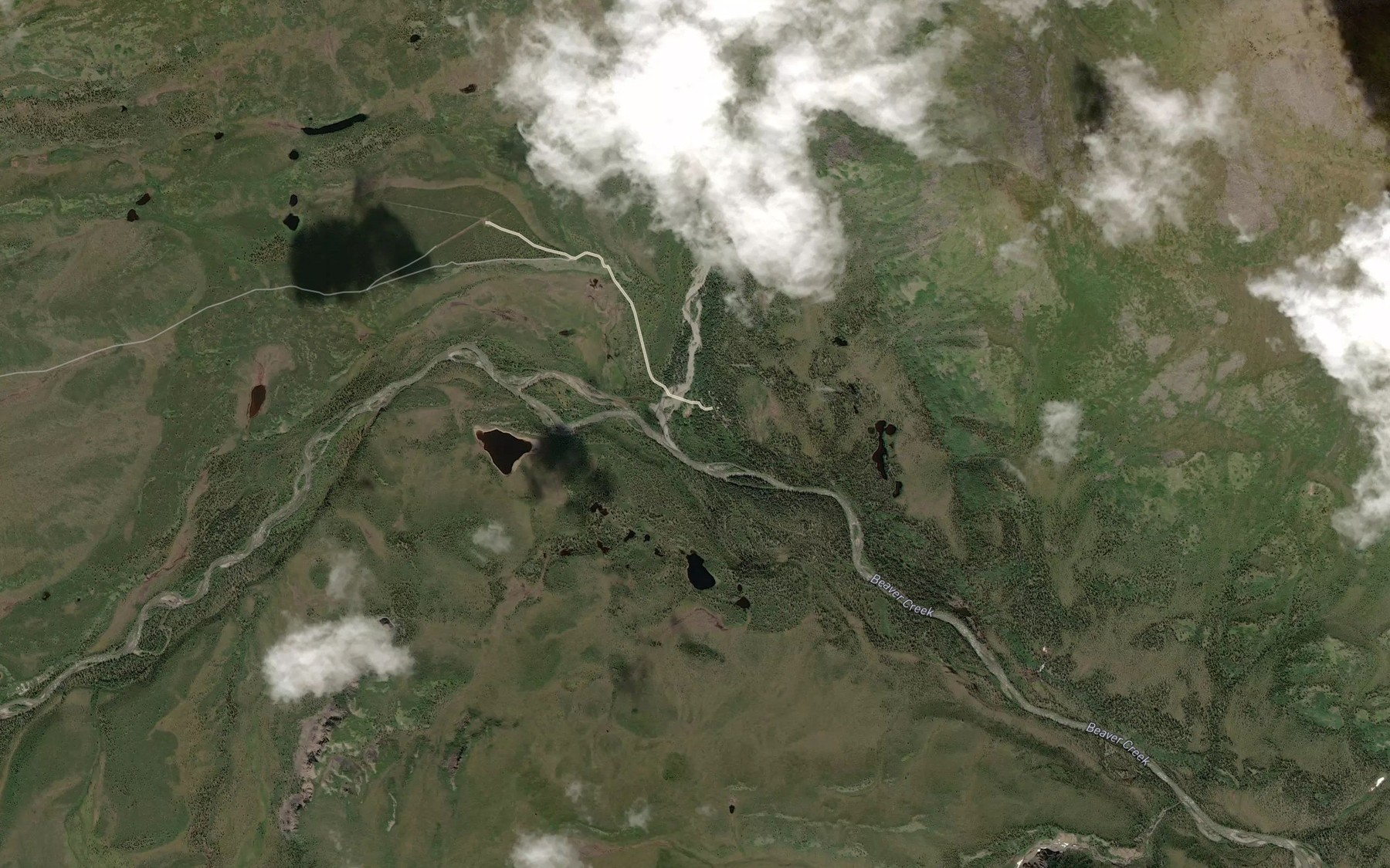 Satellite map of the Horsfeld Creek