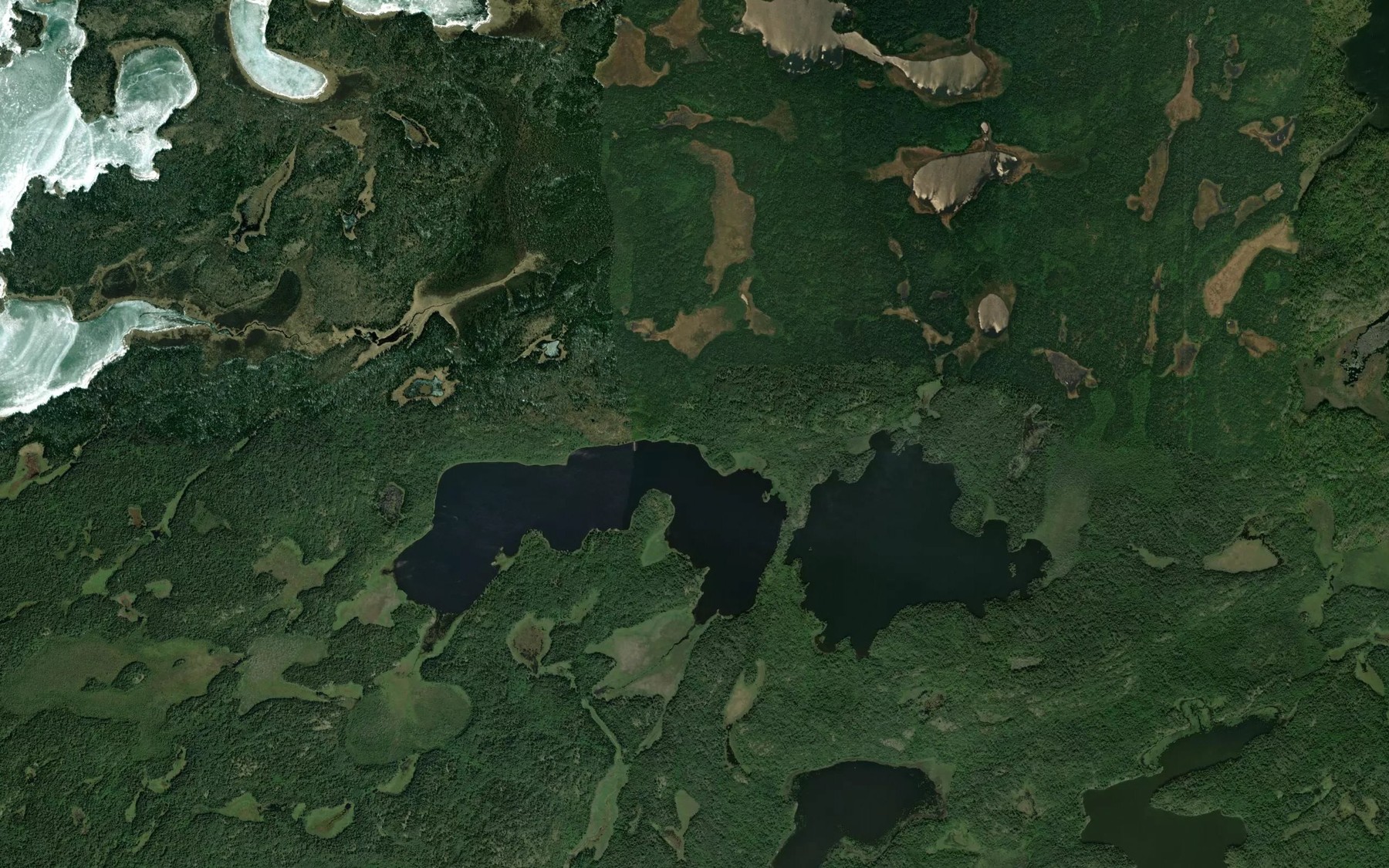 Satellite map of the Mason Lake