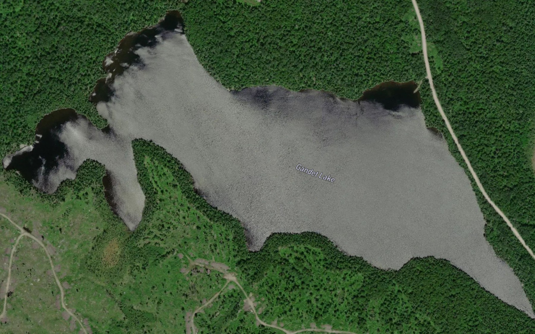Satellite map of the Gandet Lake