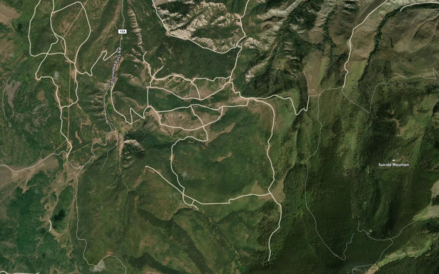 Satellite map of the Slaughter Spring