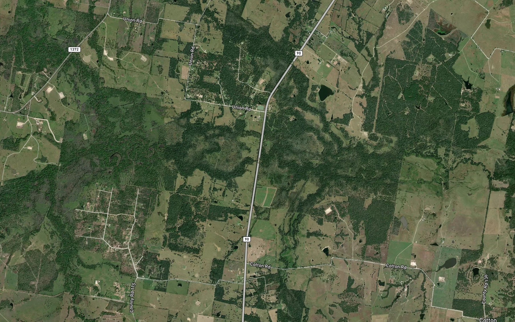 Satellite map of the Wren Branch