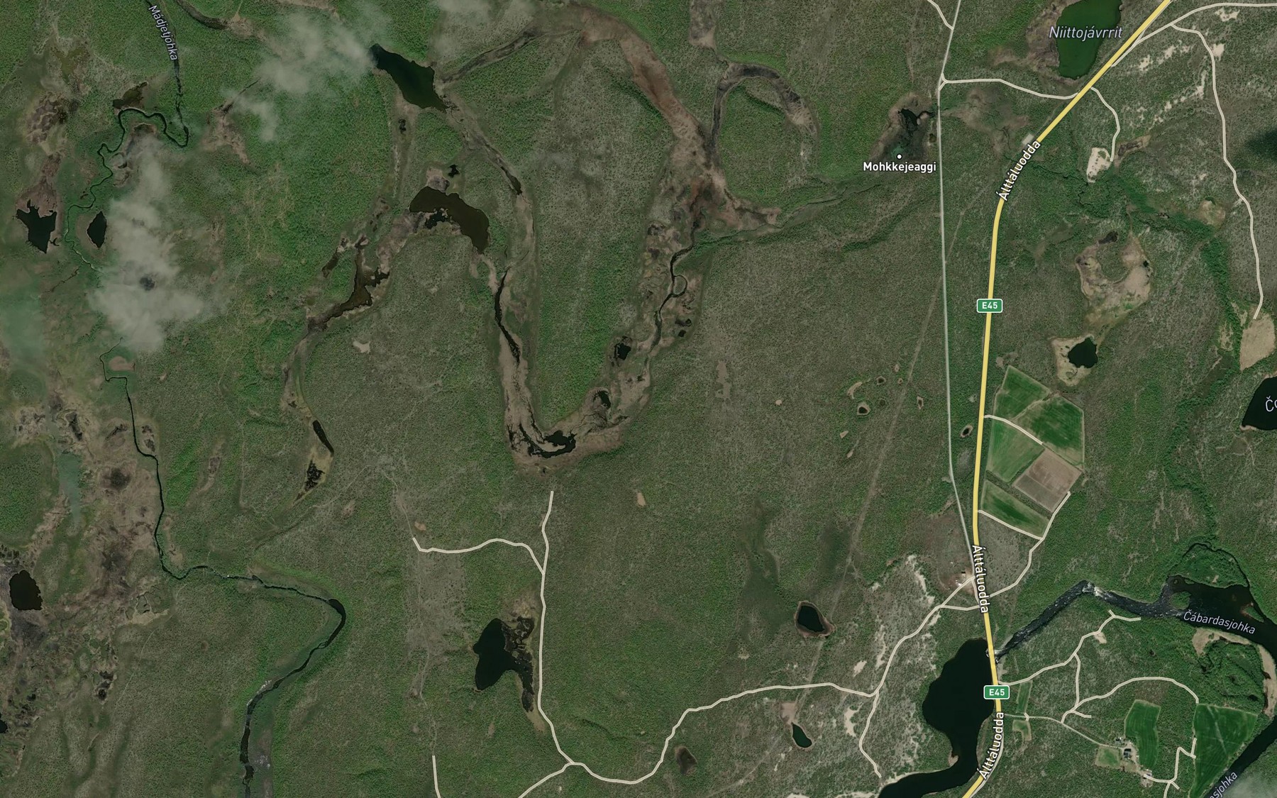 Satellite map of the Makkejakka