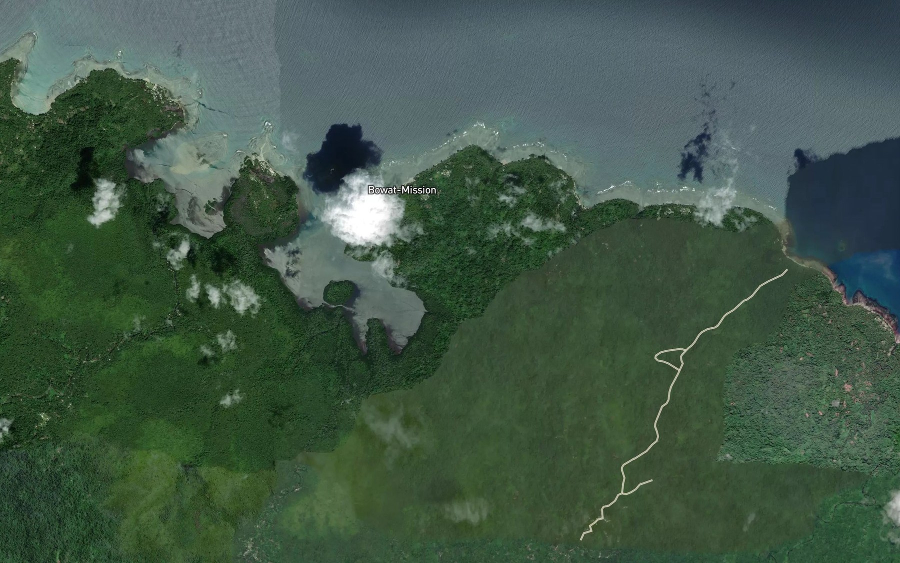 Satellite map of the Luhan River