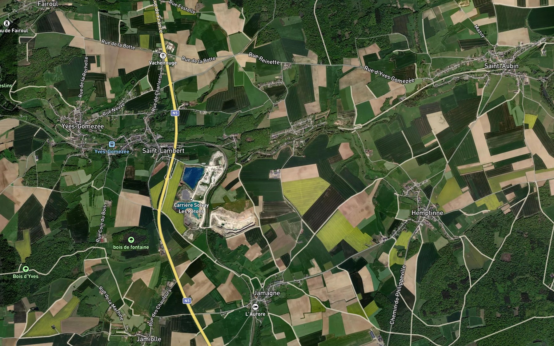Satellite map of the Ry des Gattes