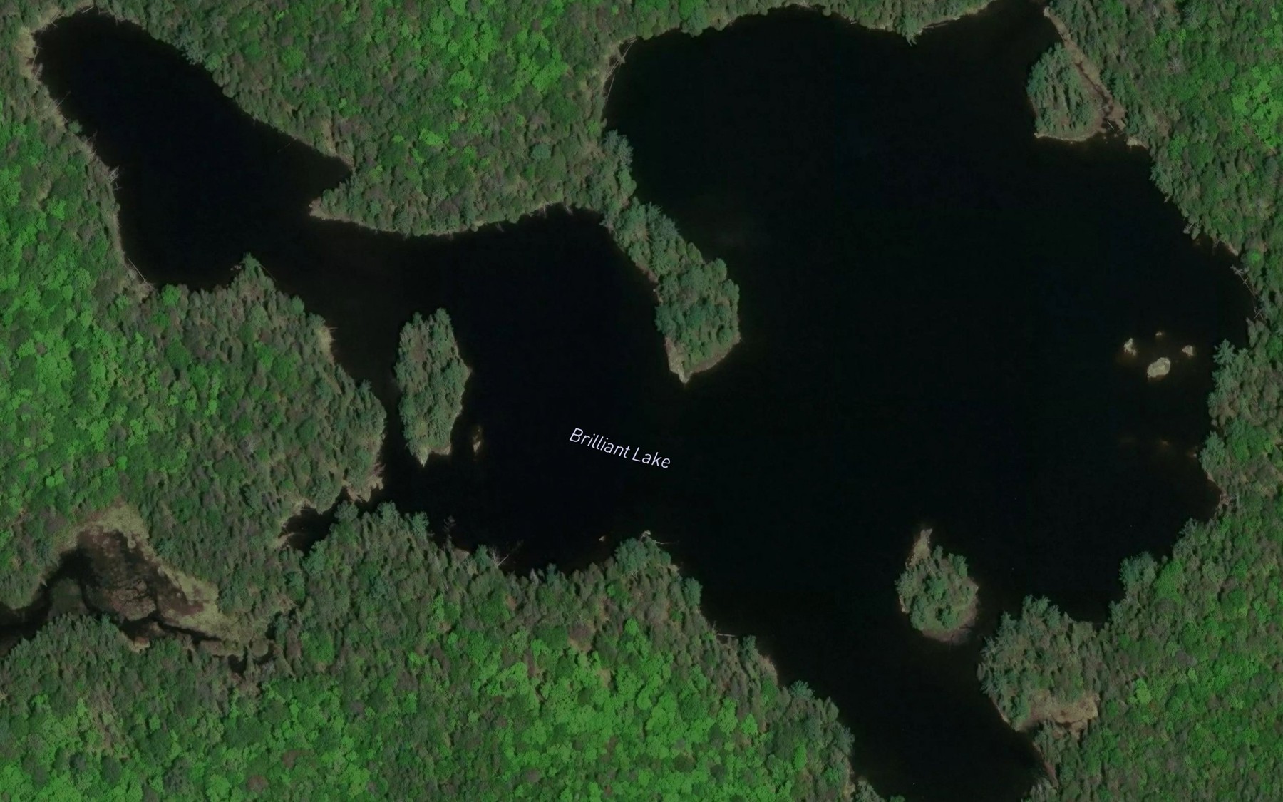 Satellite map of the Brilliant Lake