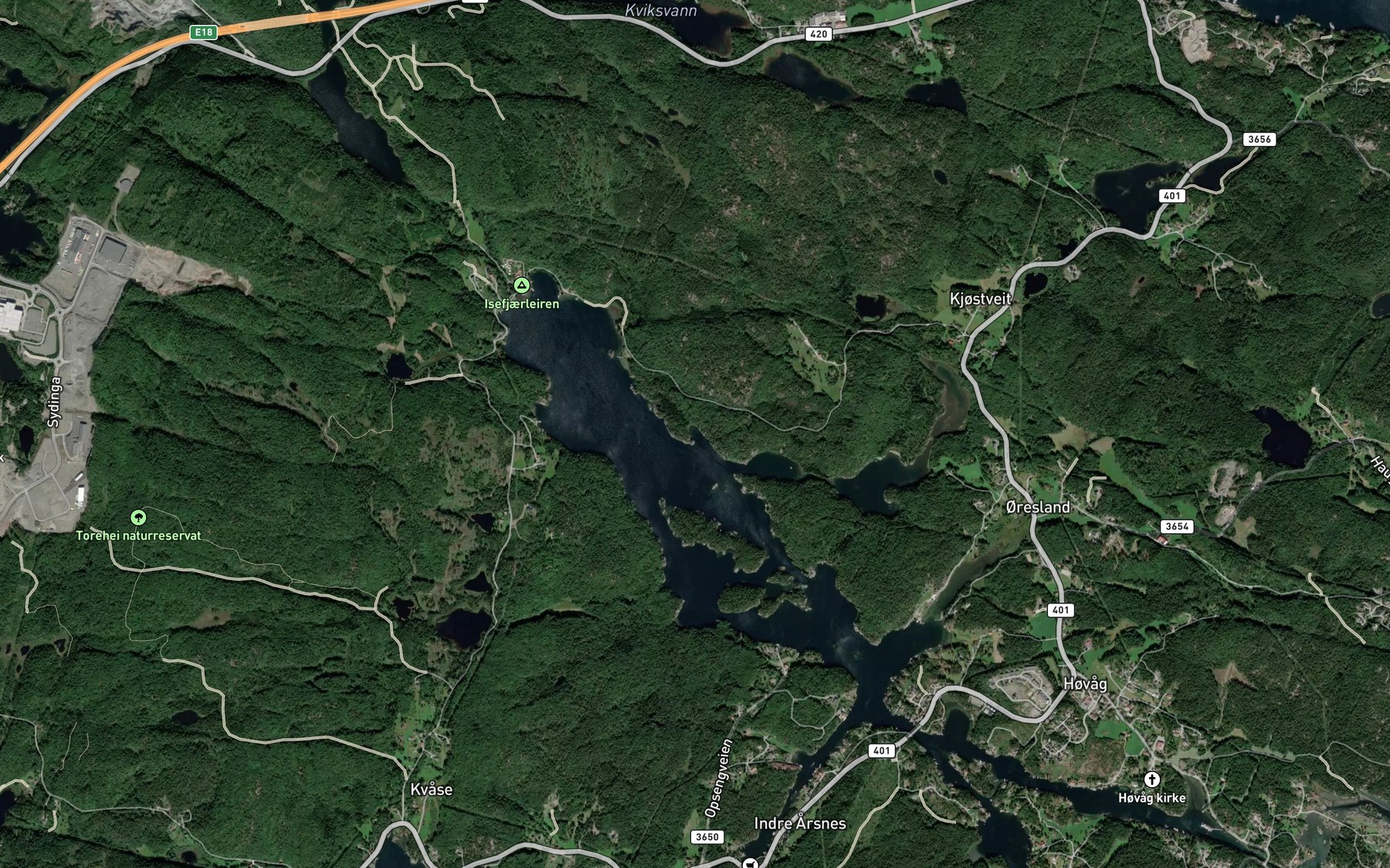 Satellite map of the Borkvig