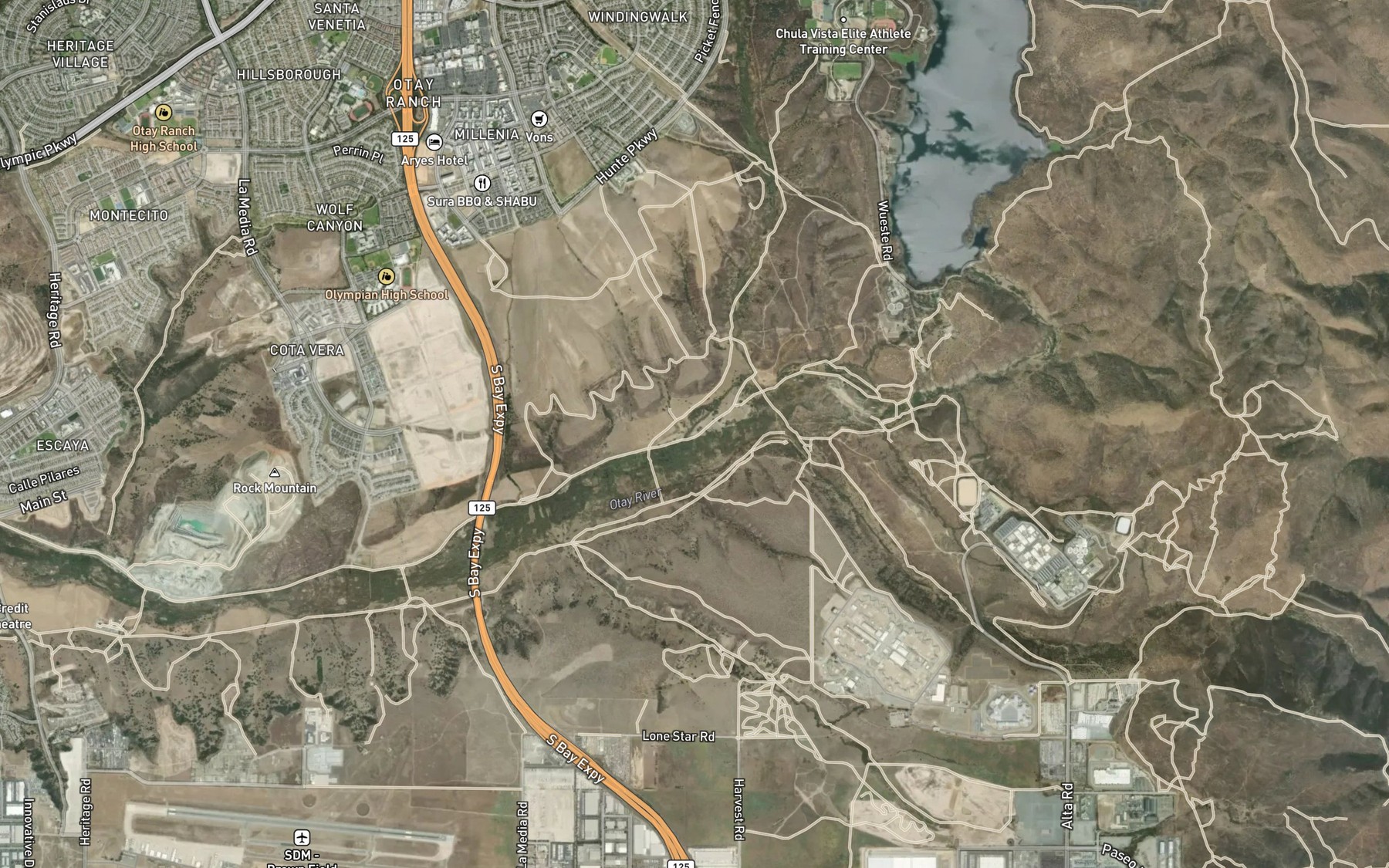 Satellite map of the Salt Creek
