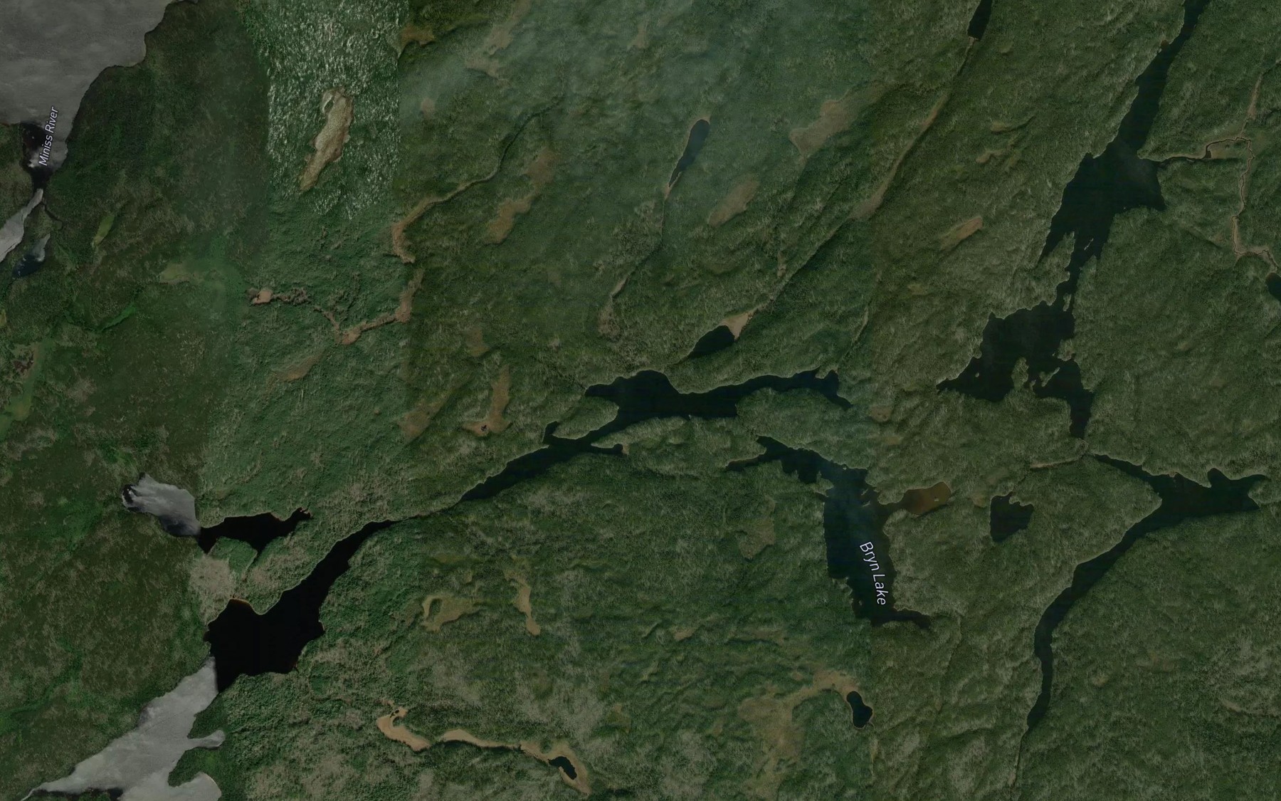 Satellite map of the Smaj Lake
