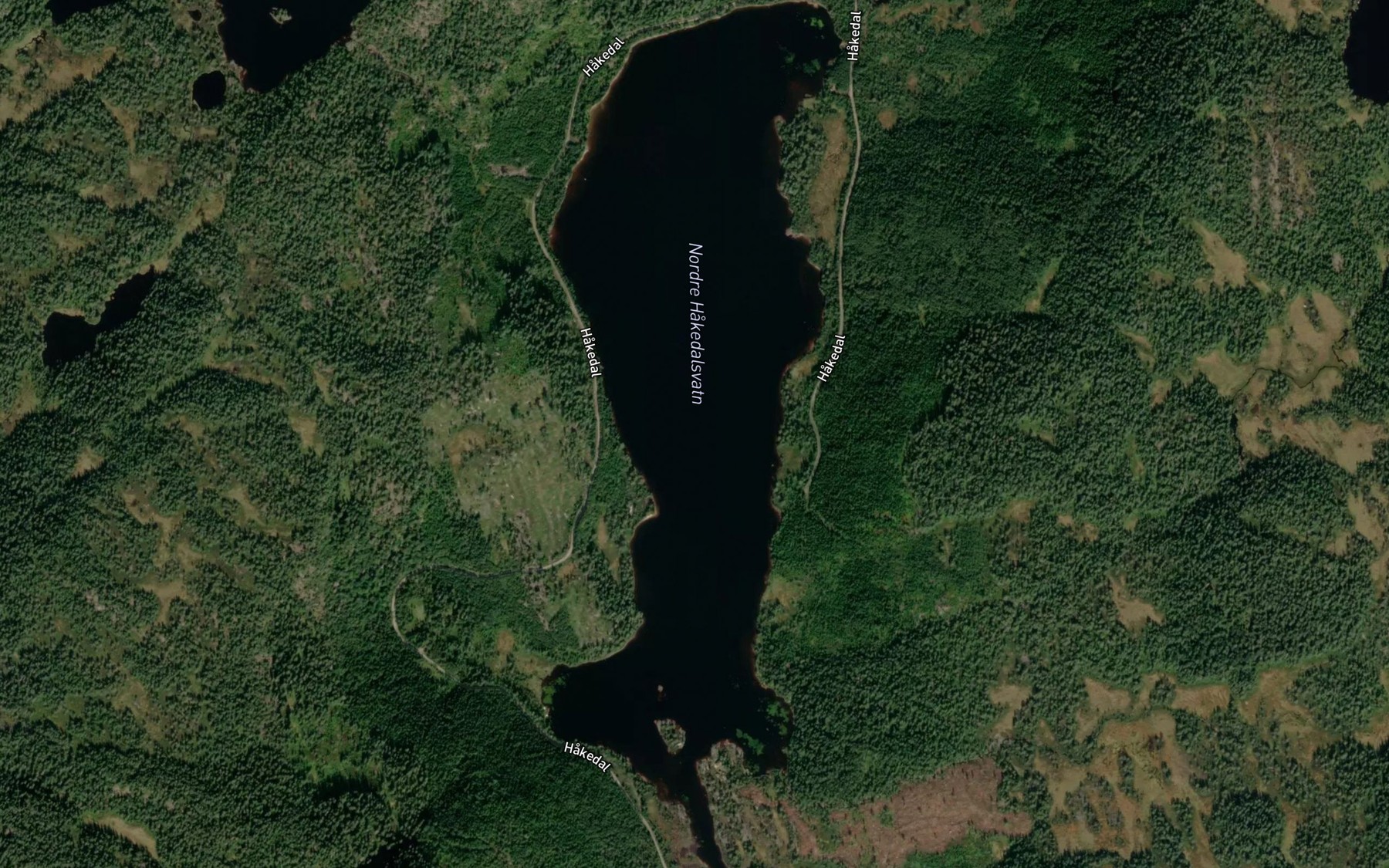 Satellite map of the Hakodalsvatnet,nordre