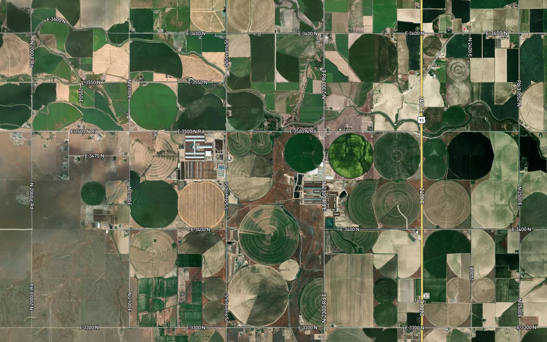 Satellite map of the Desert Creek