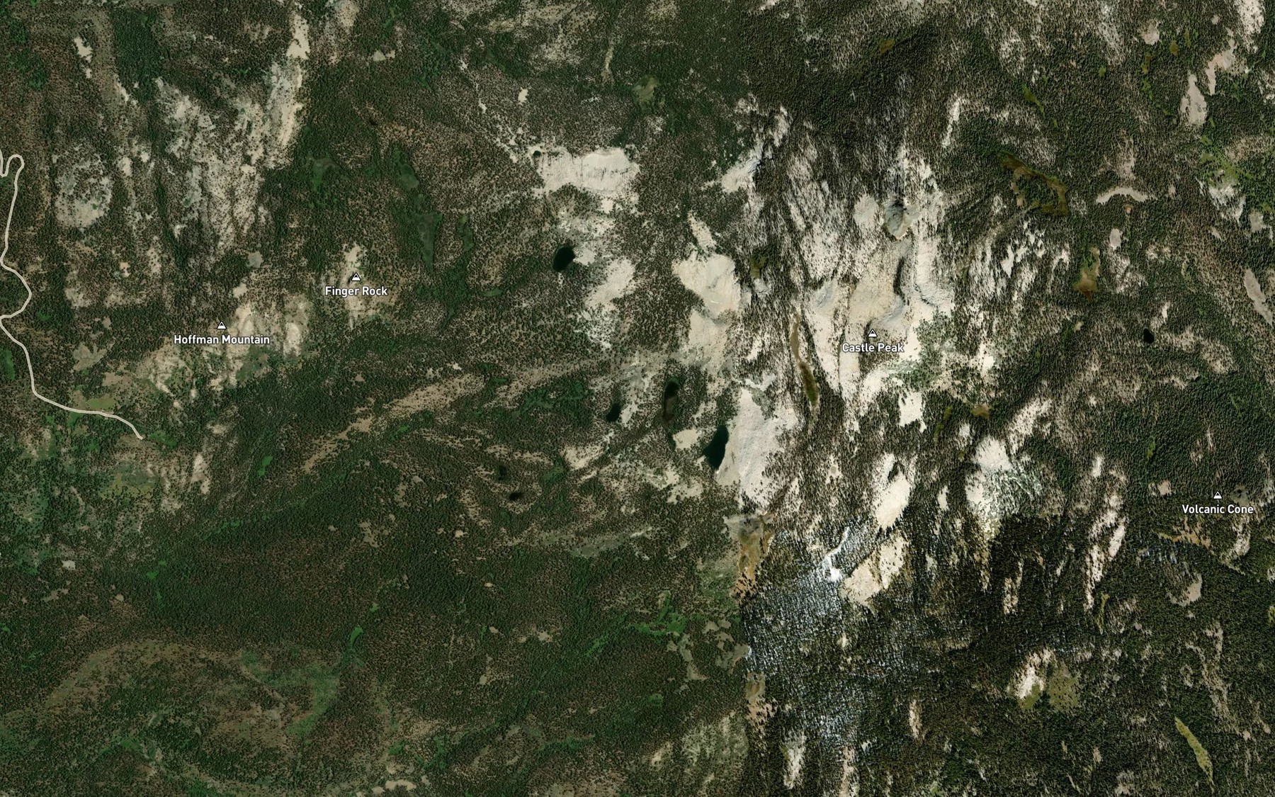 Satellite map of the Chain Lakes