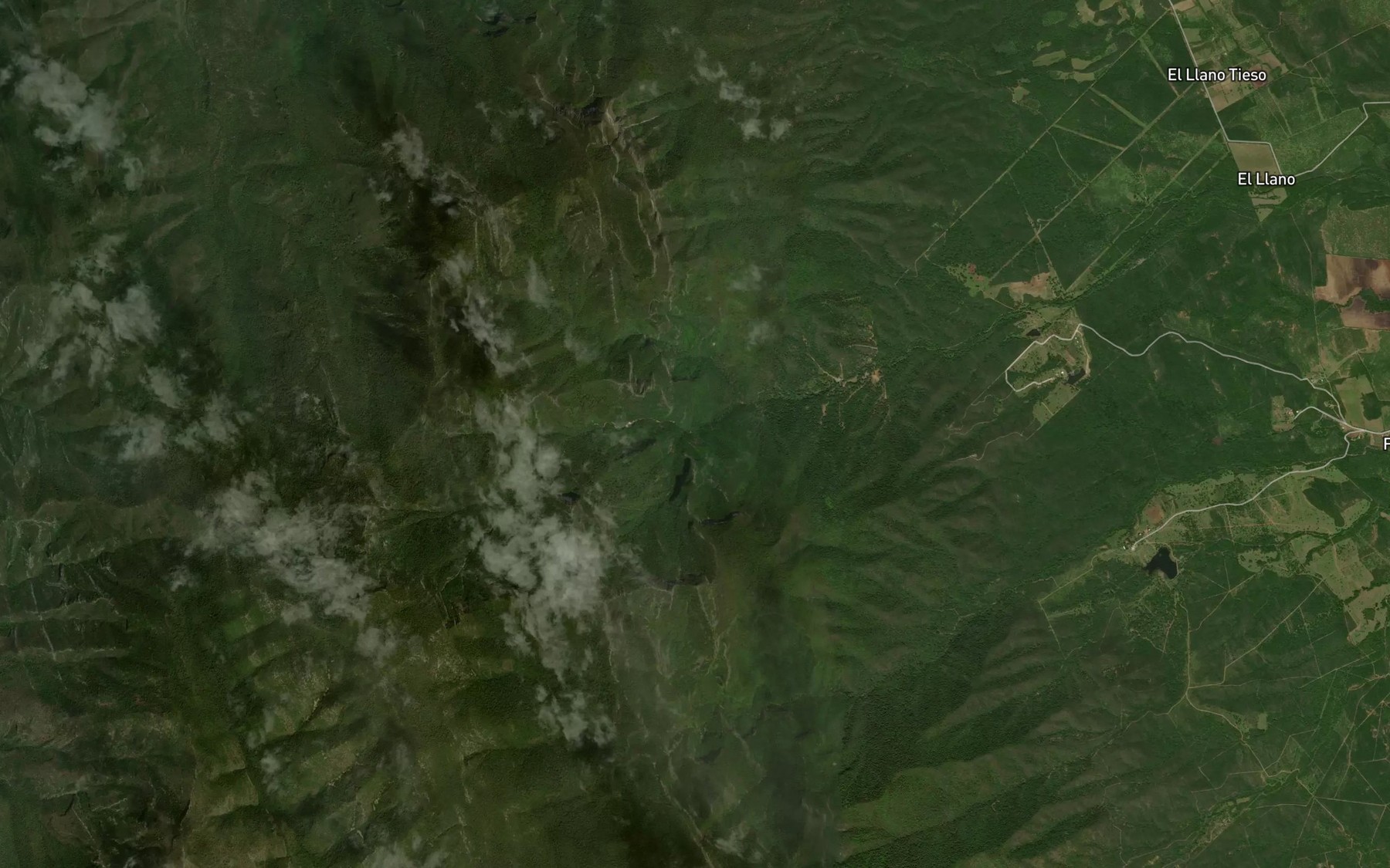Satellite map of the Canada el Llano