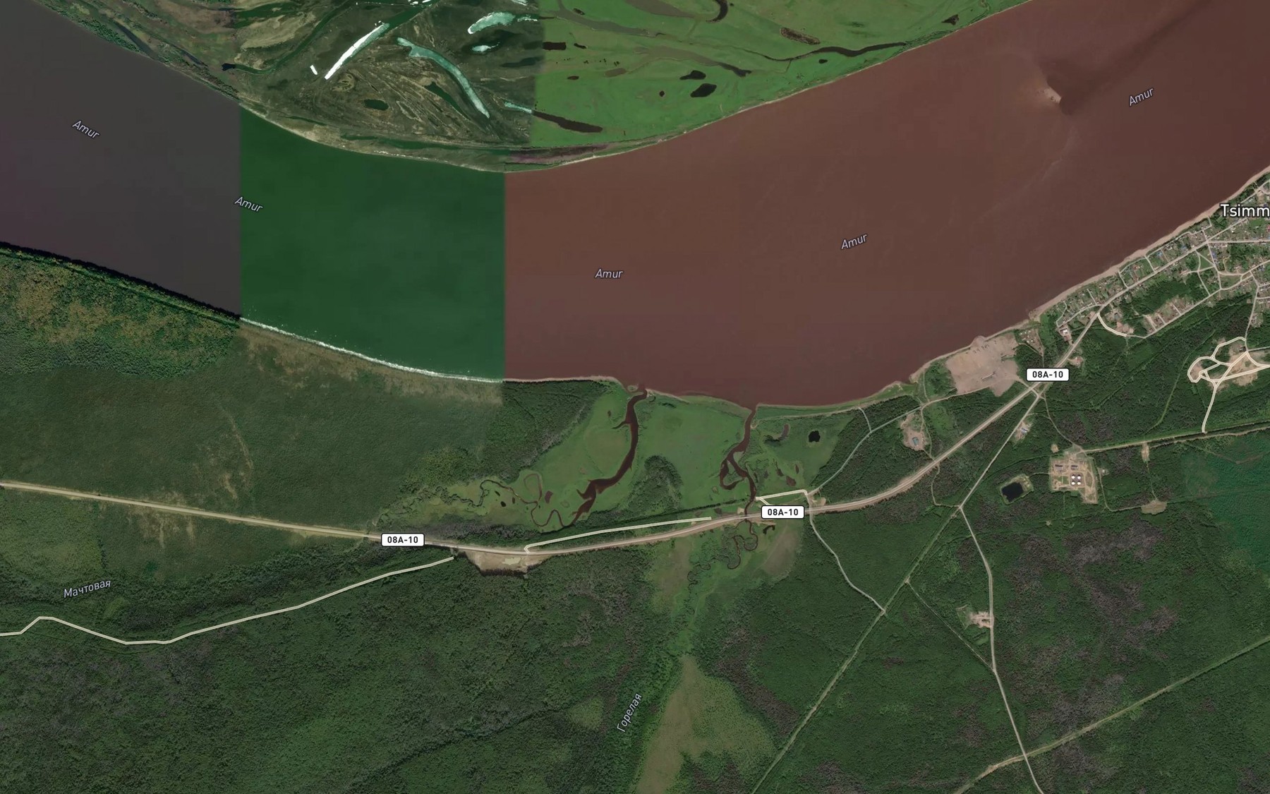 Satellite map of the Machtovaya