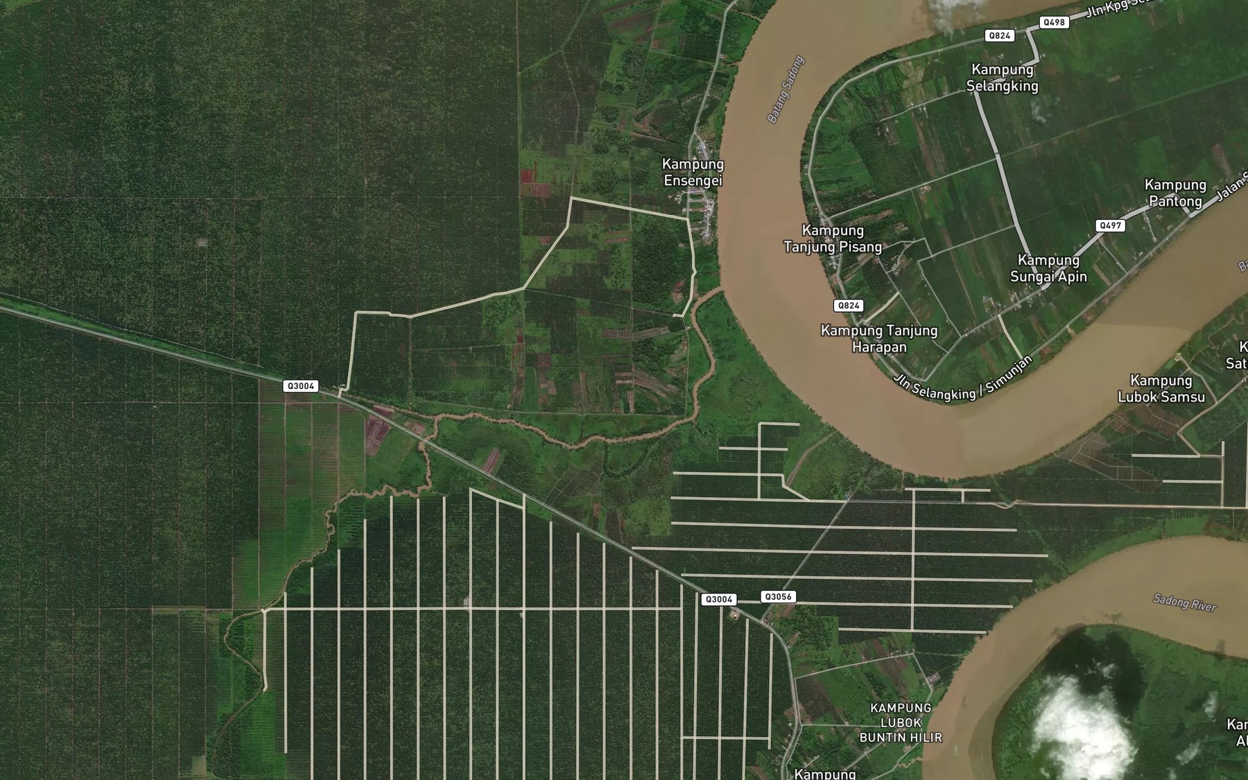 Satellite map of the Sungai Pintu
