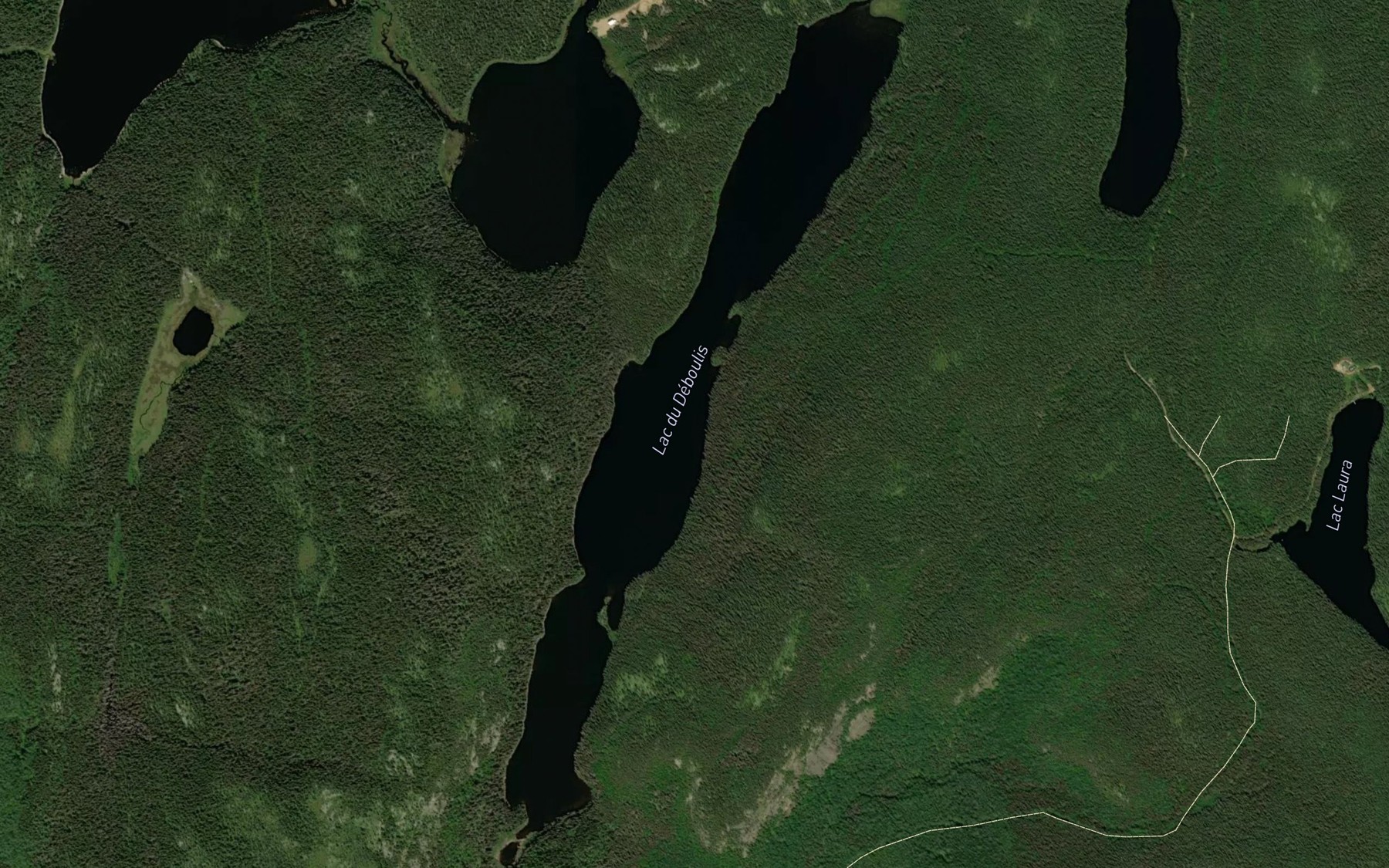 Satellite map of the Lac du Deboulis