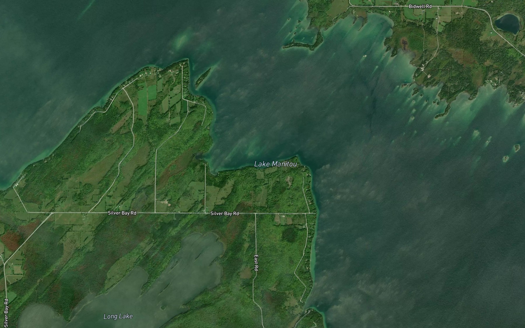 Satellite map of the Silver Bay