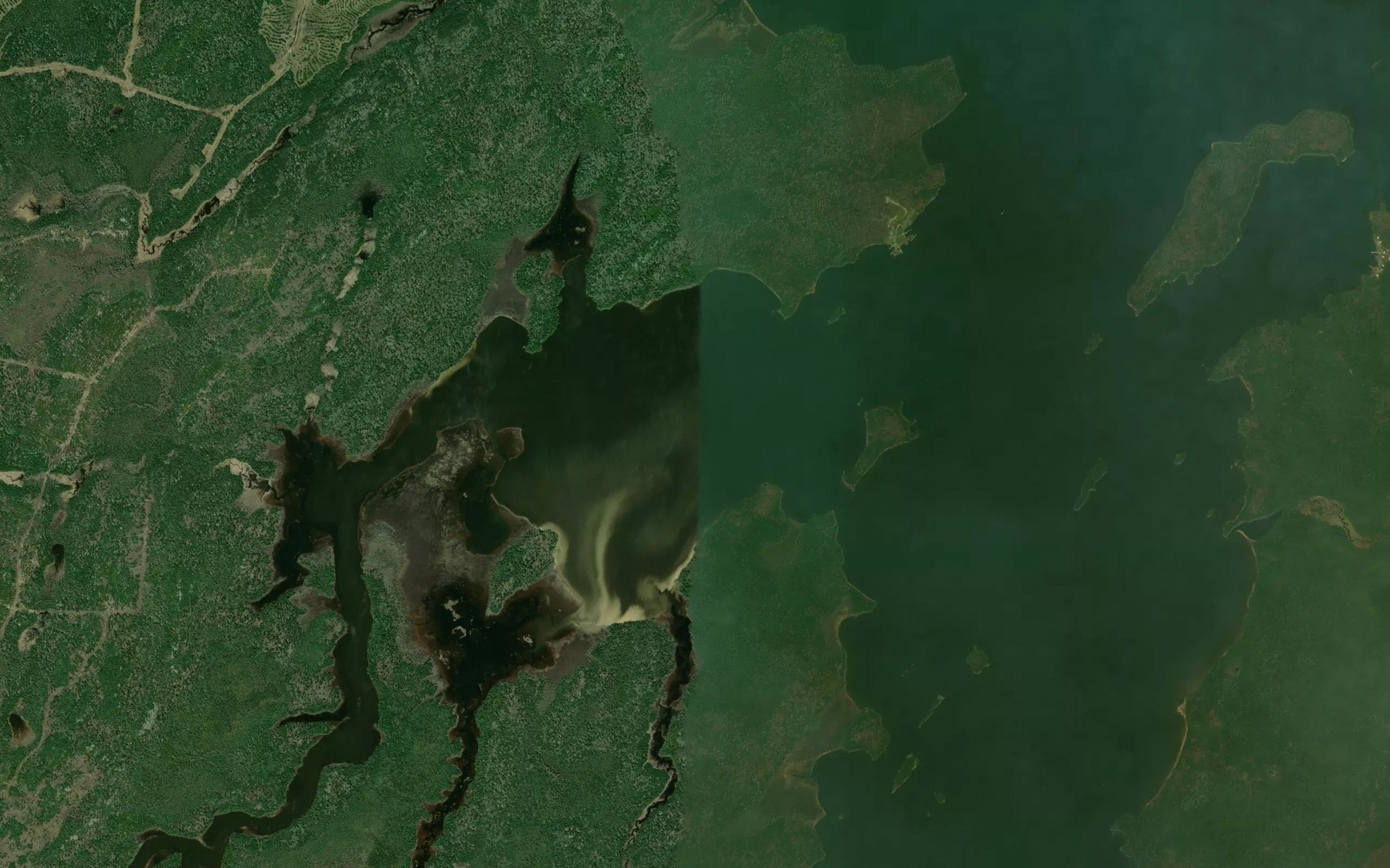Satellite map of the Little Kaby Bay