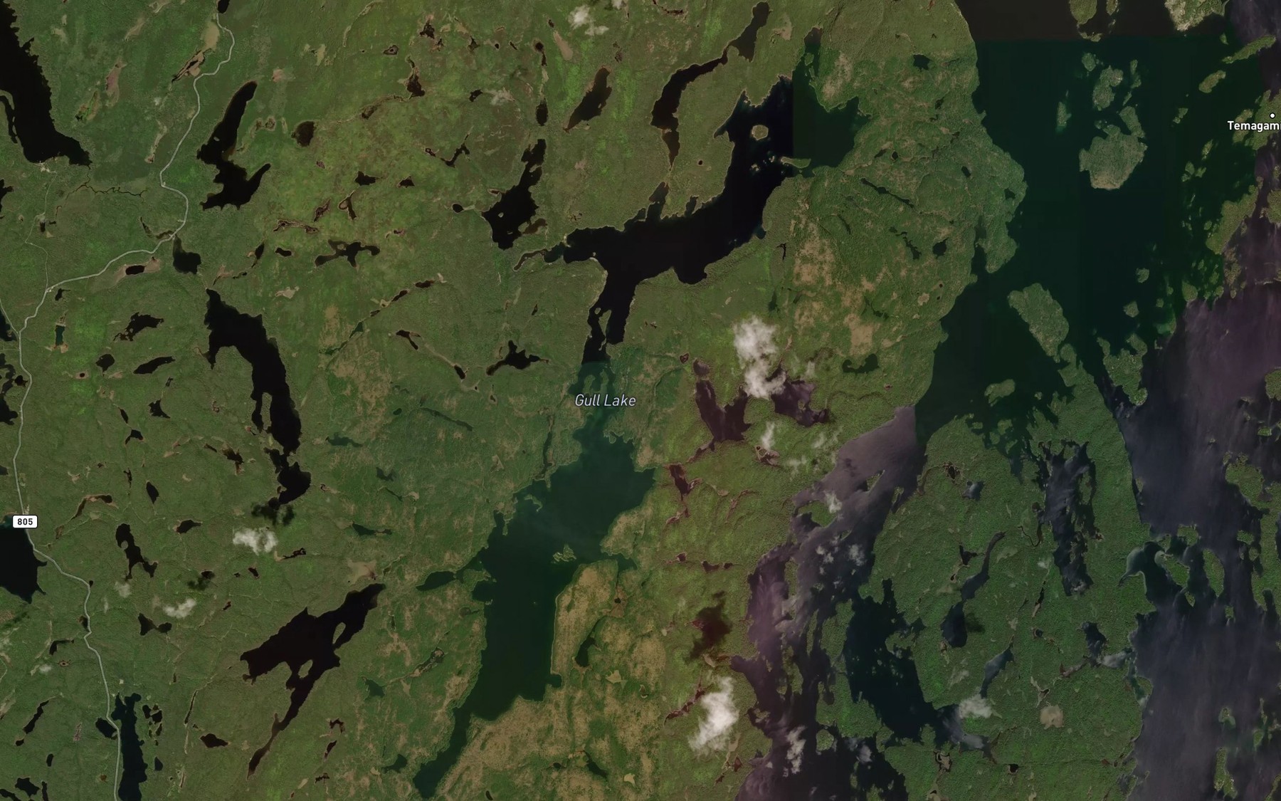 Satellite map of the Gull Lake