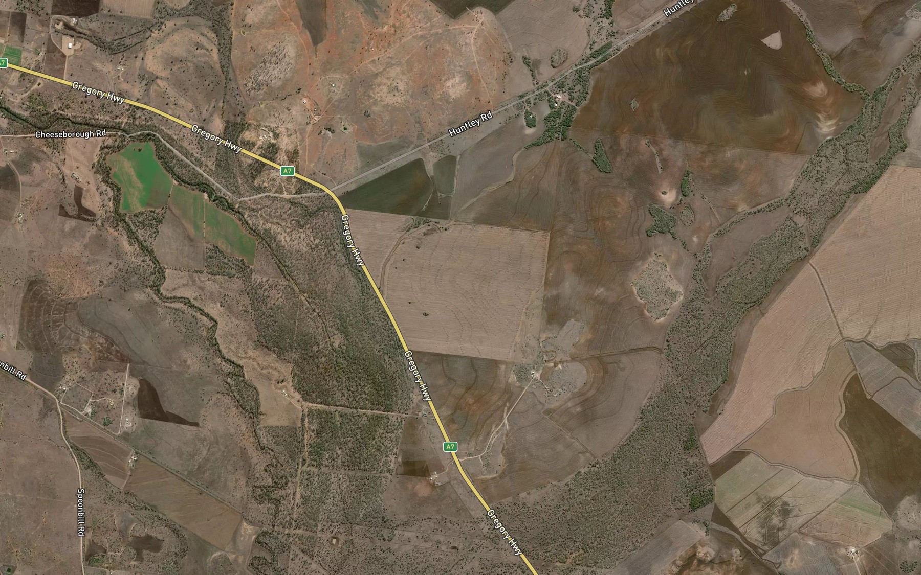Satellite map of the Spring Creek