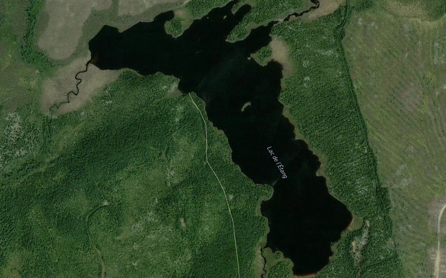 Satellite map of the Lac de l'Etang