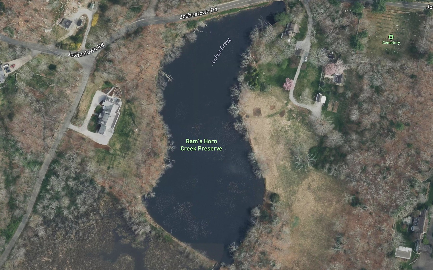 Satellite map of the Lower Pond