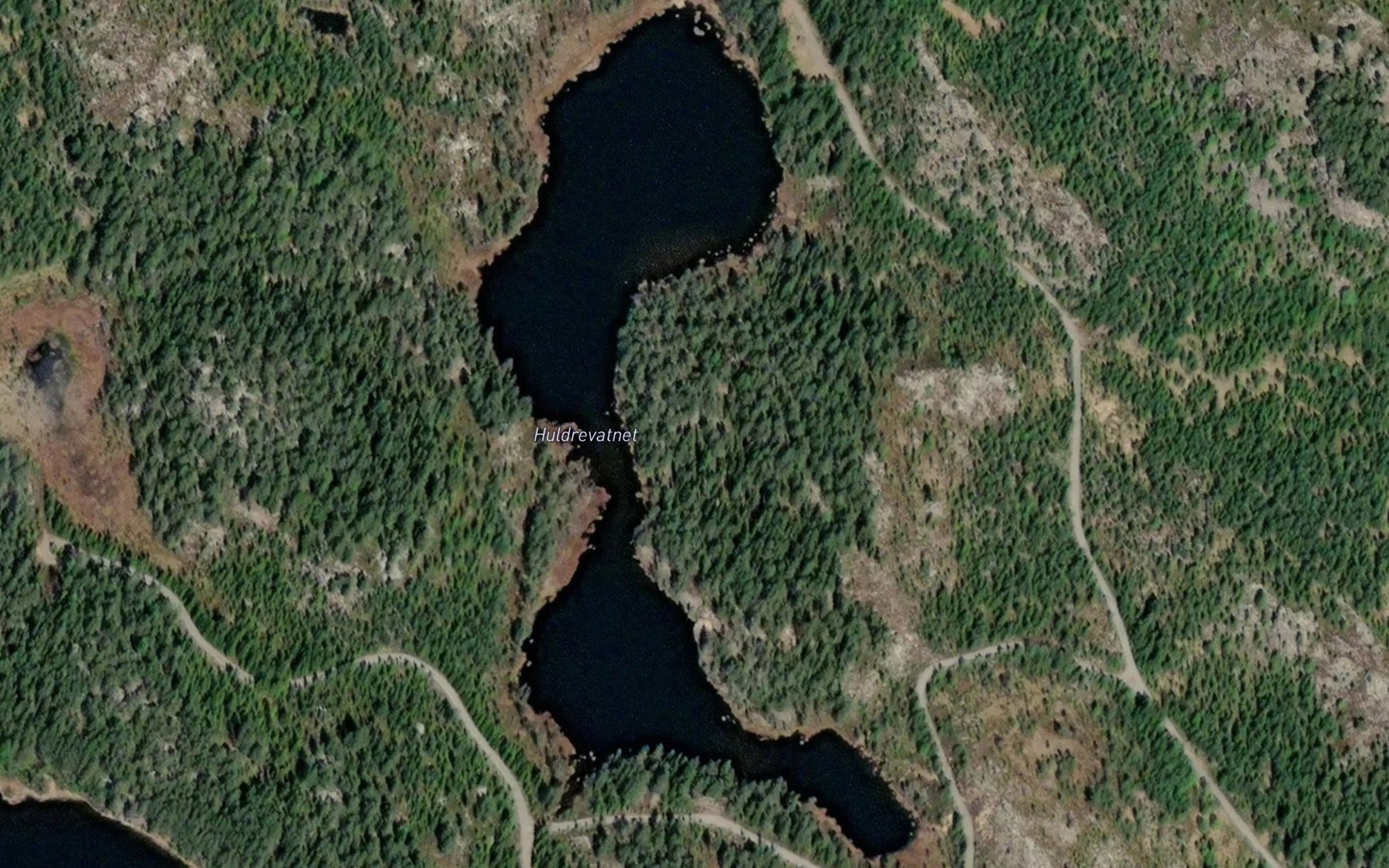 Satellite map of the Huldrevatnet