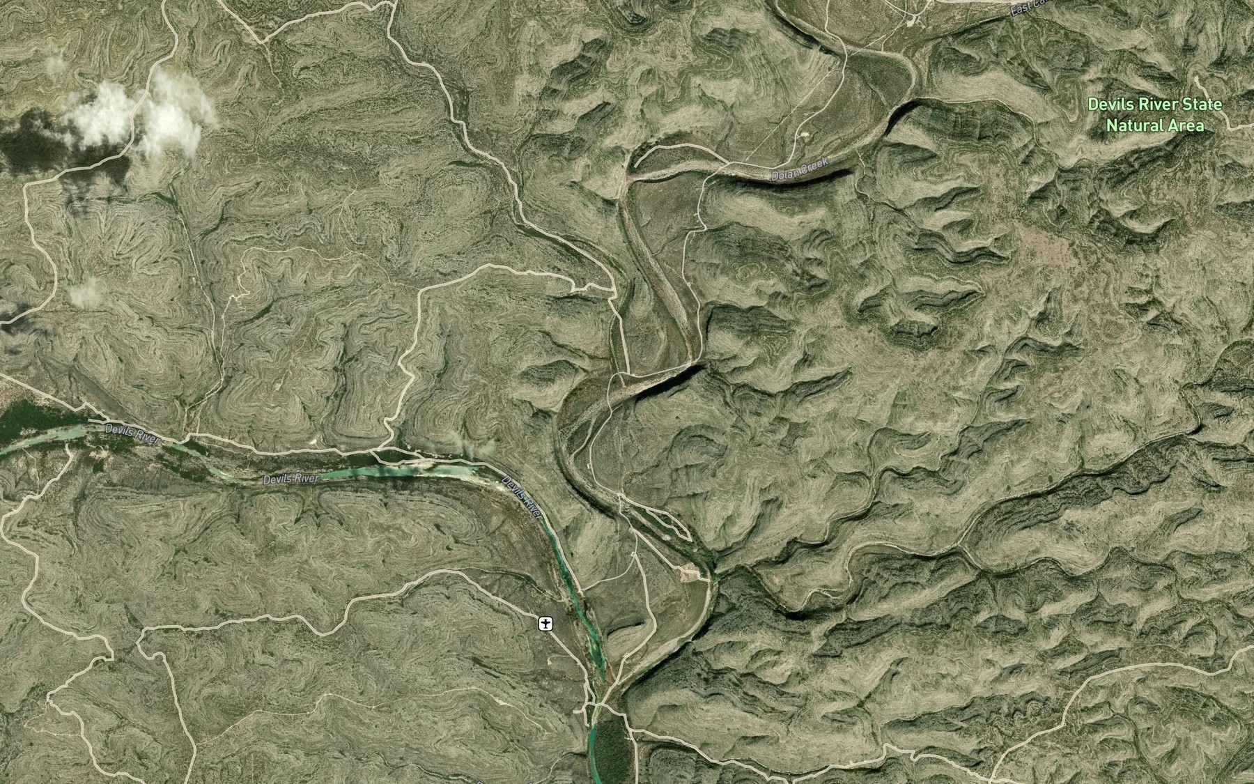 Satellite map of the Jack Creek