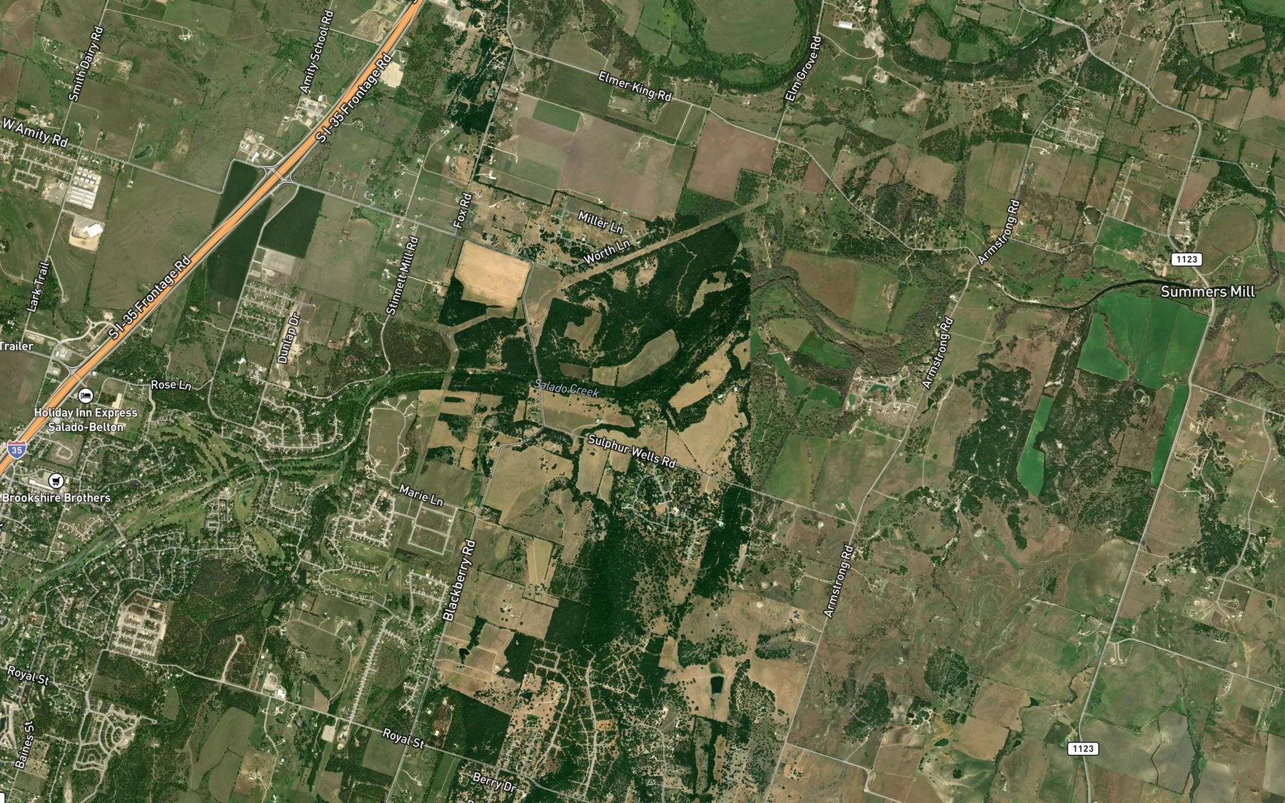 Satellite map of the Holland Branch