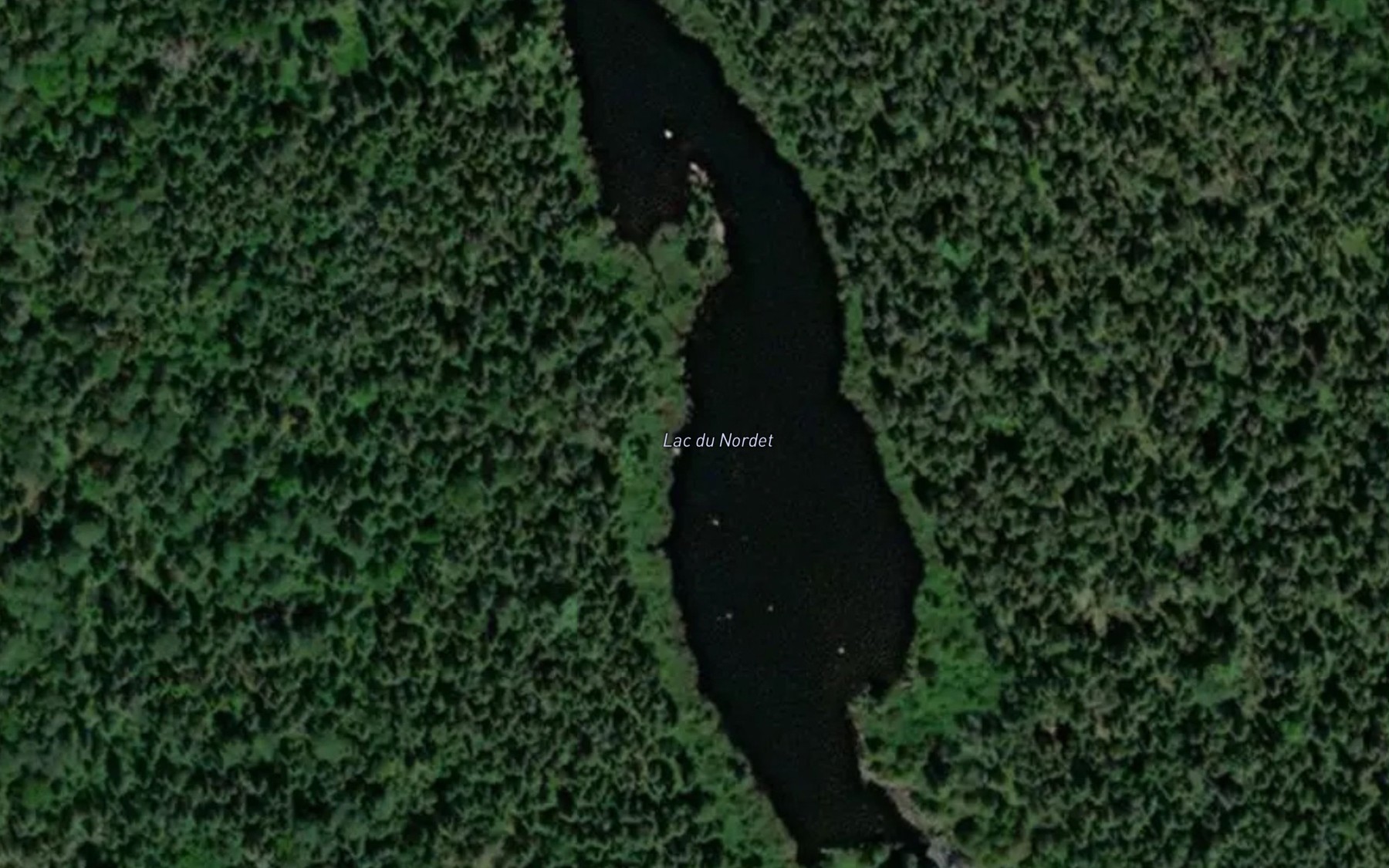 Satellite map of the Lac du Nordet