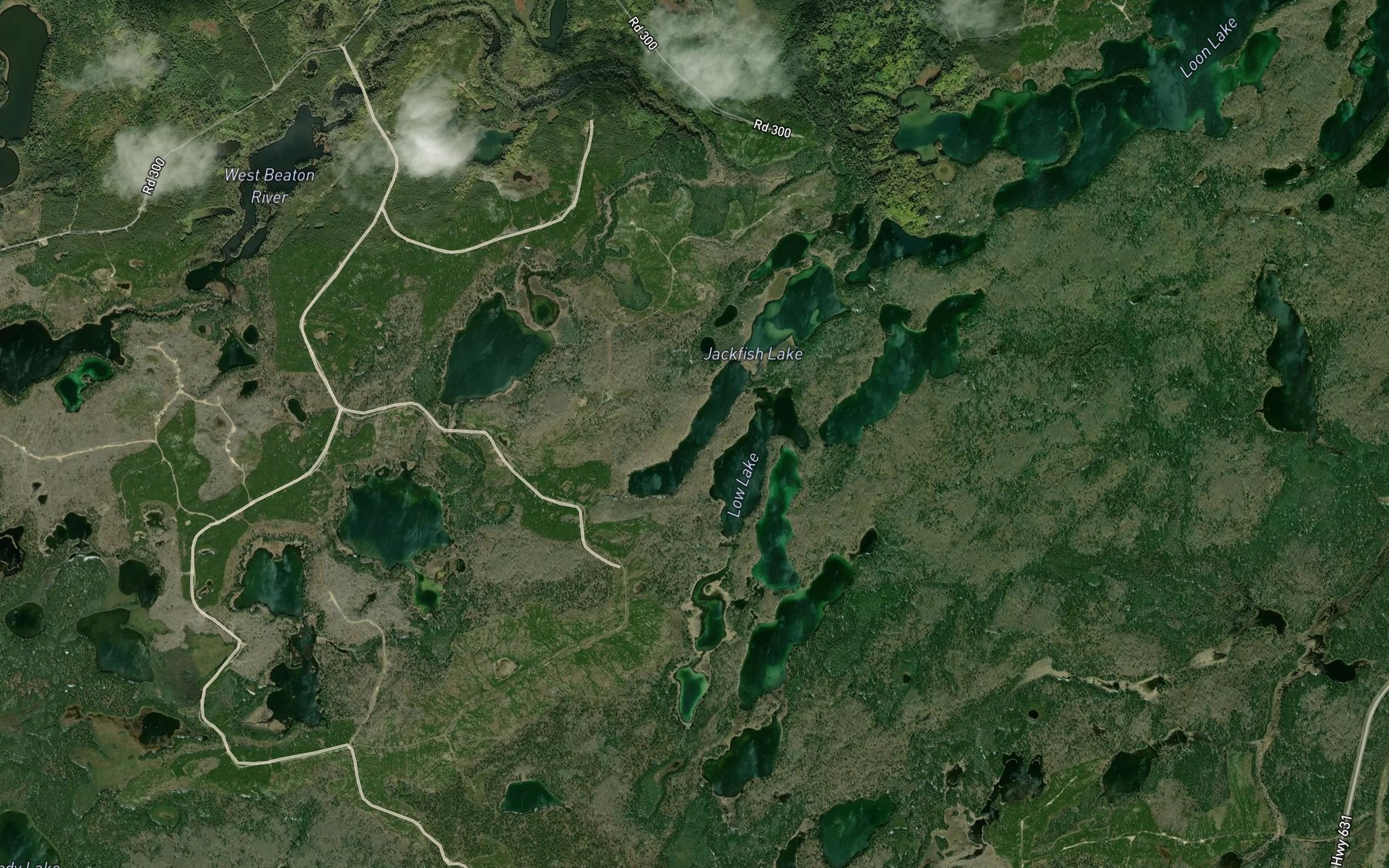 Satellite map of the Airplane Lake