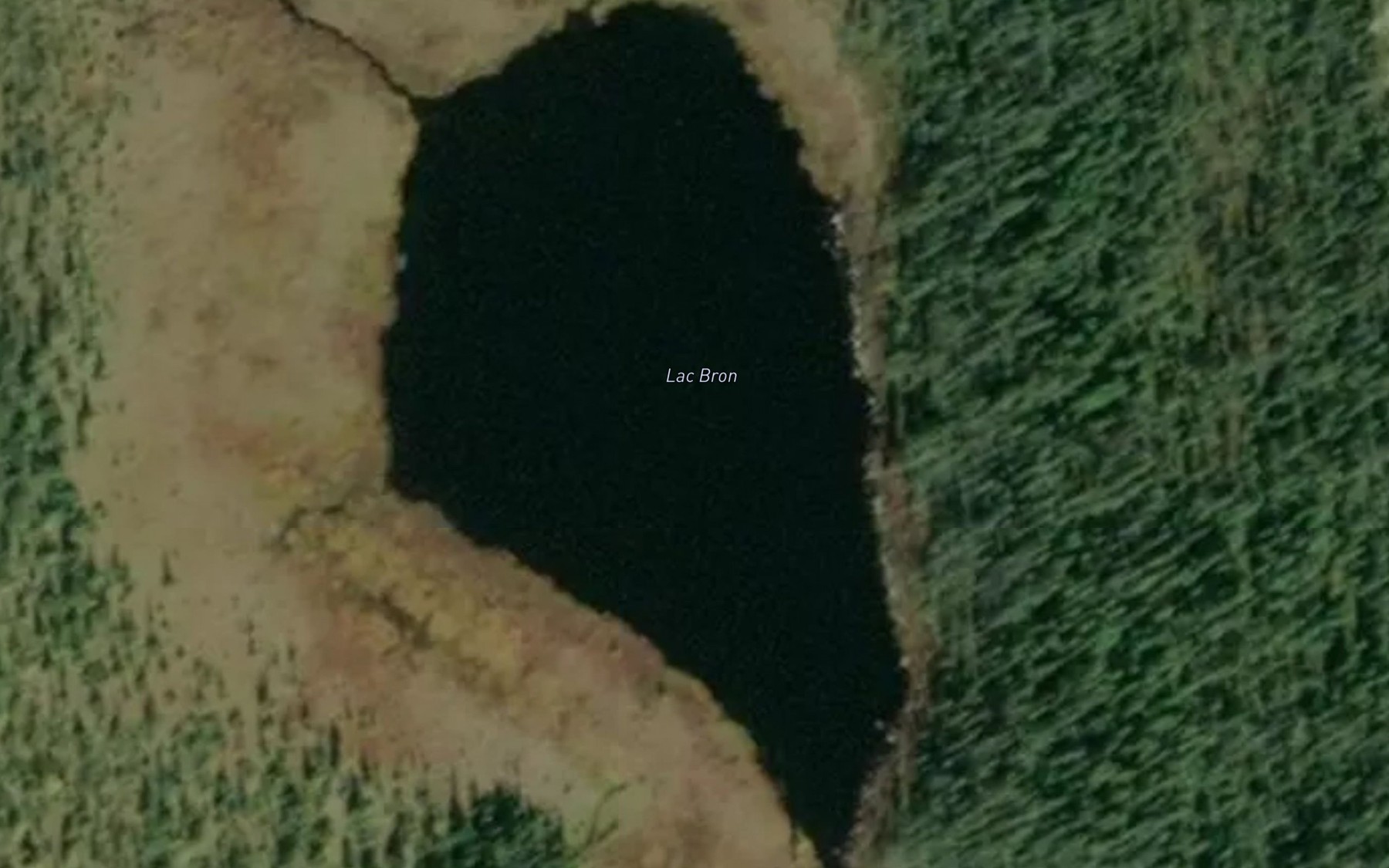 Satellite map of the Lac Bron