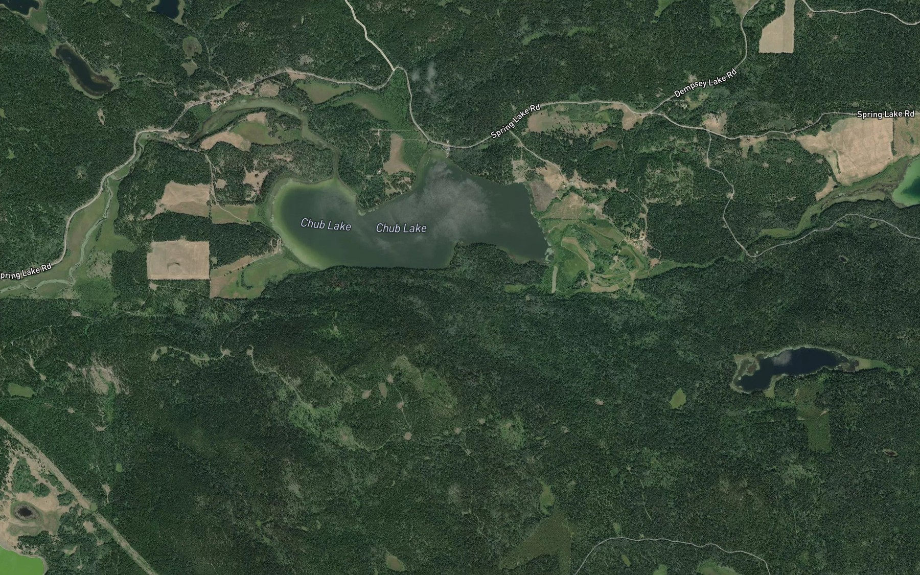 Satellite map of the Dempsey Creek