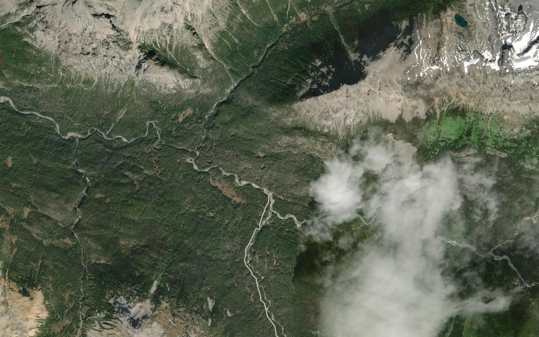 Satellite map of the Granite Creek