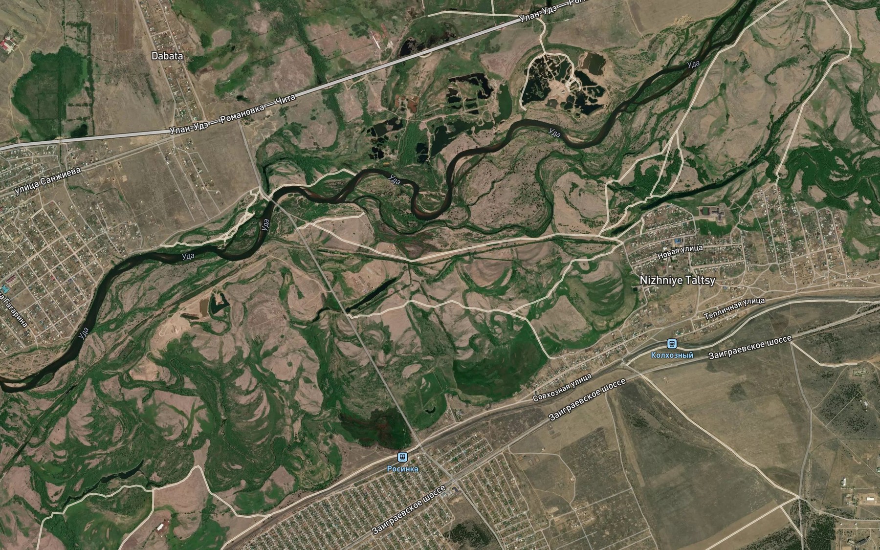Satellite map of the Ozero Karasinoye