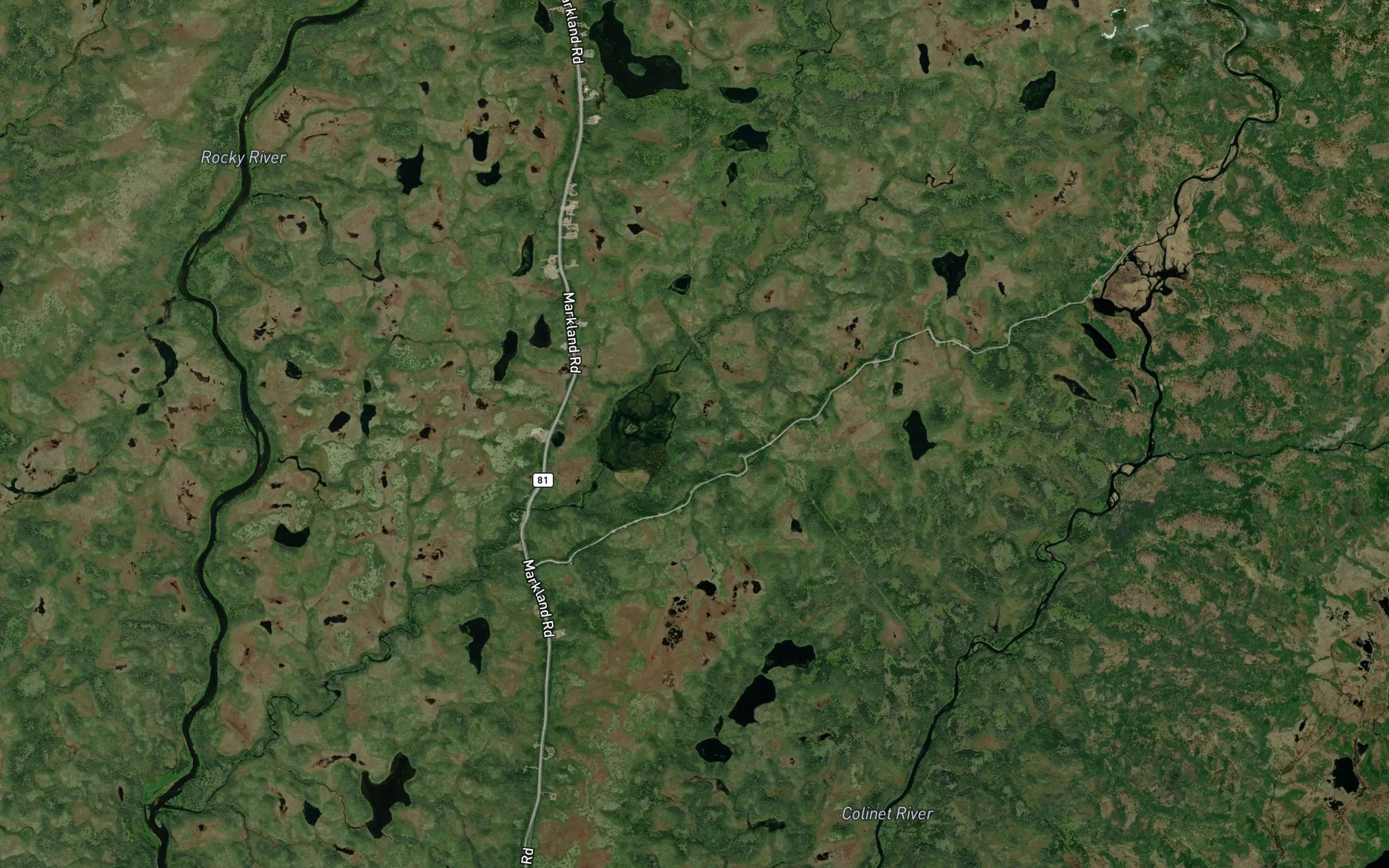 Satellite map of the Island Pond