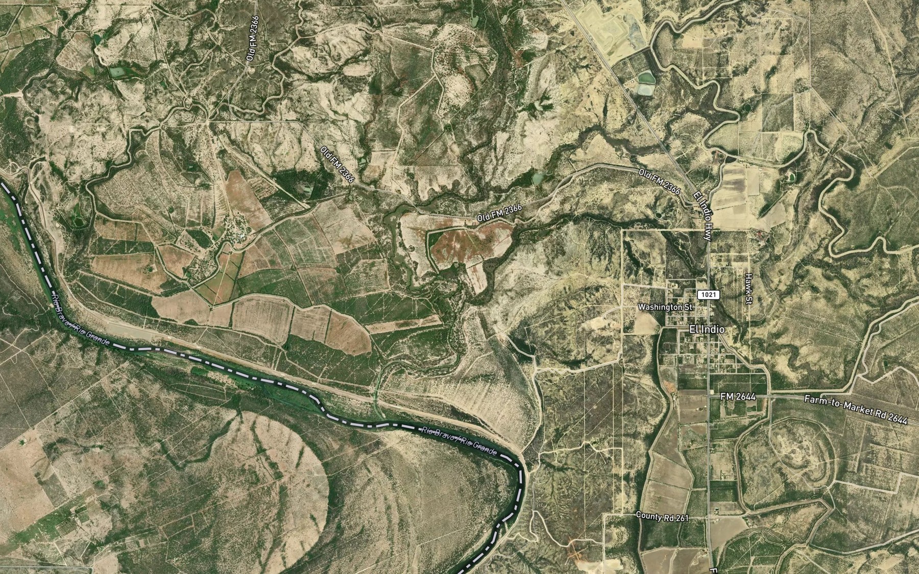 Satellite map of the Cuevas Creek