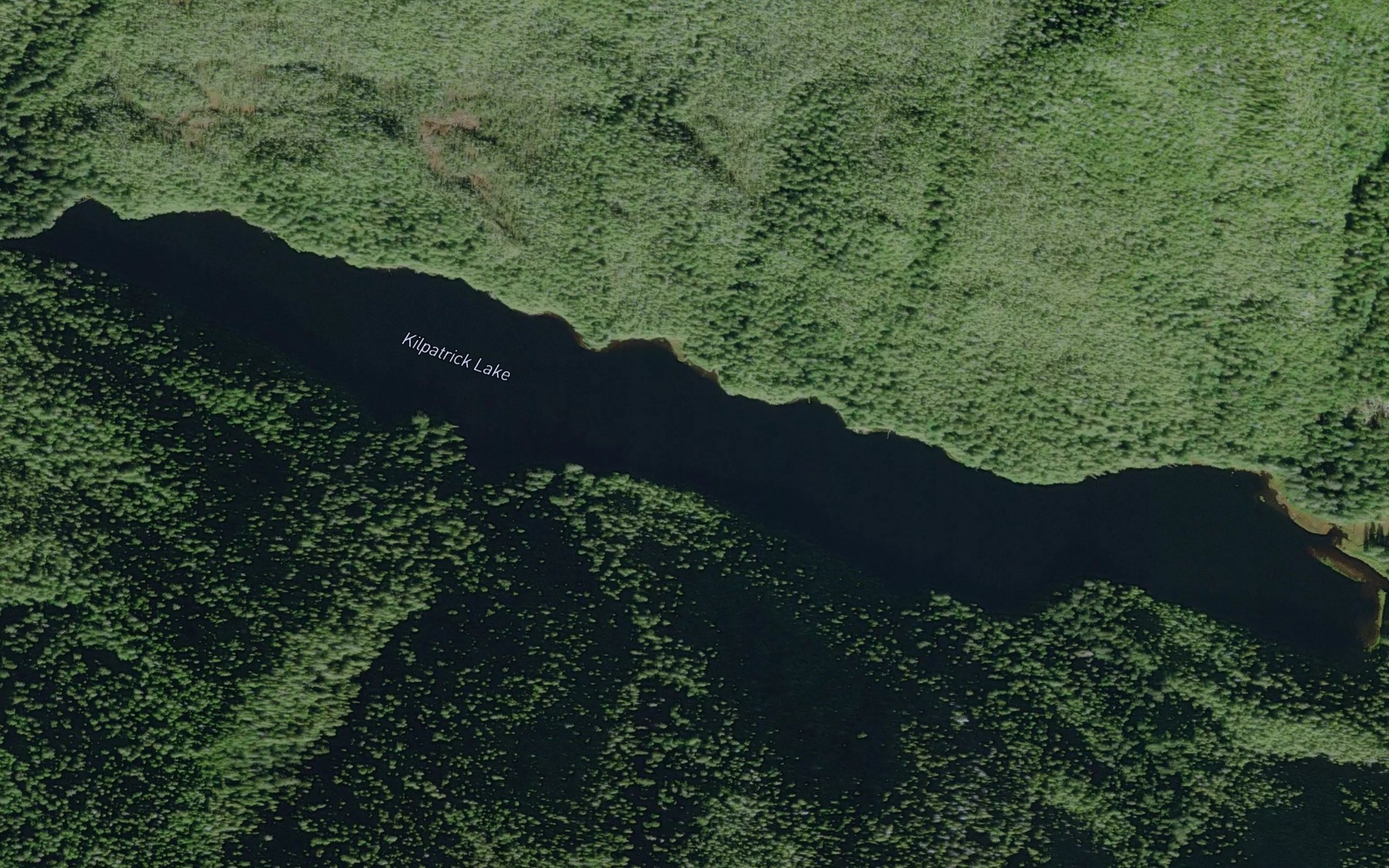 Satellite map of the Kilpatrick Lake