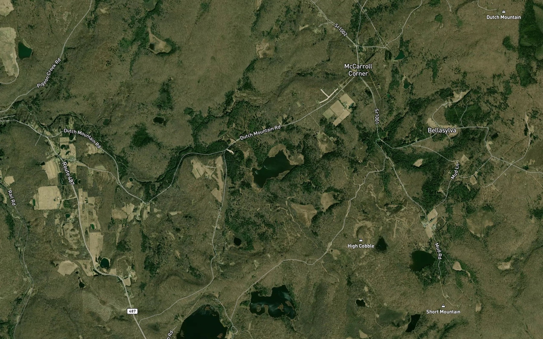 Satellite map of the Shumans Lake