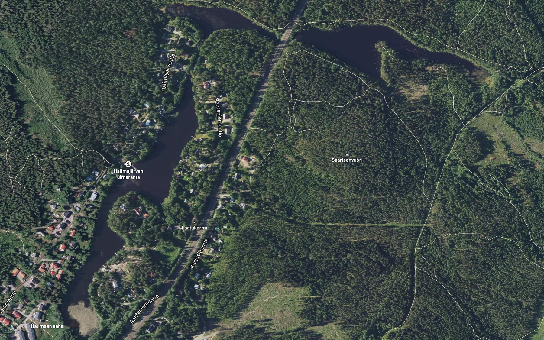 Satellite map of the Halimajarvi