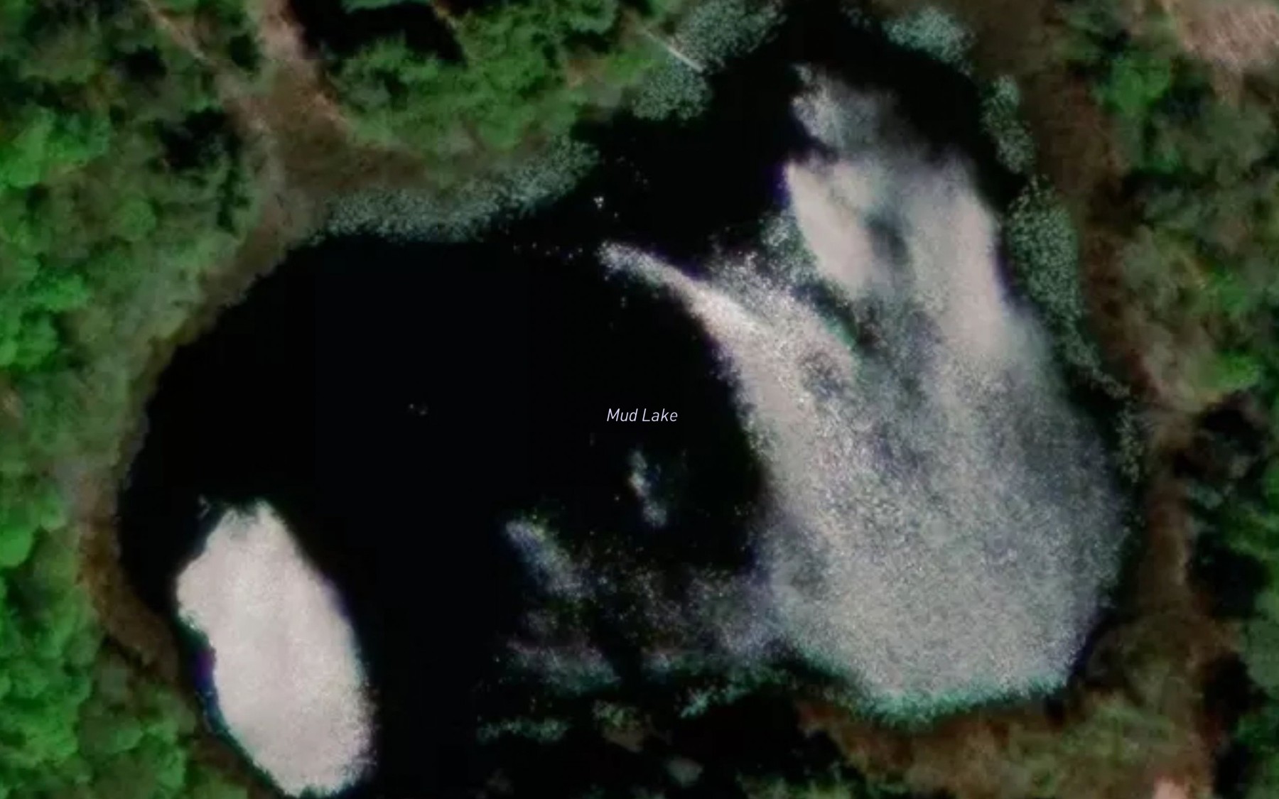 Satellite map of the Mud Lake