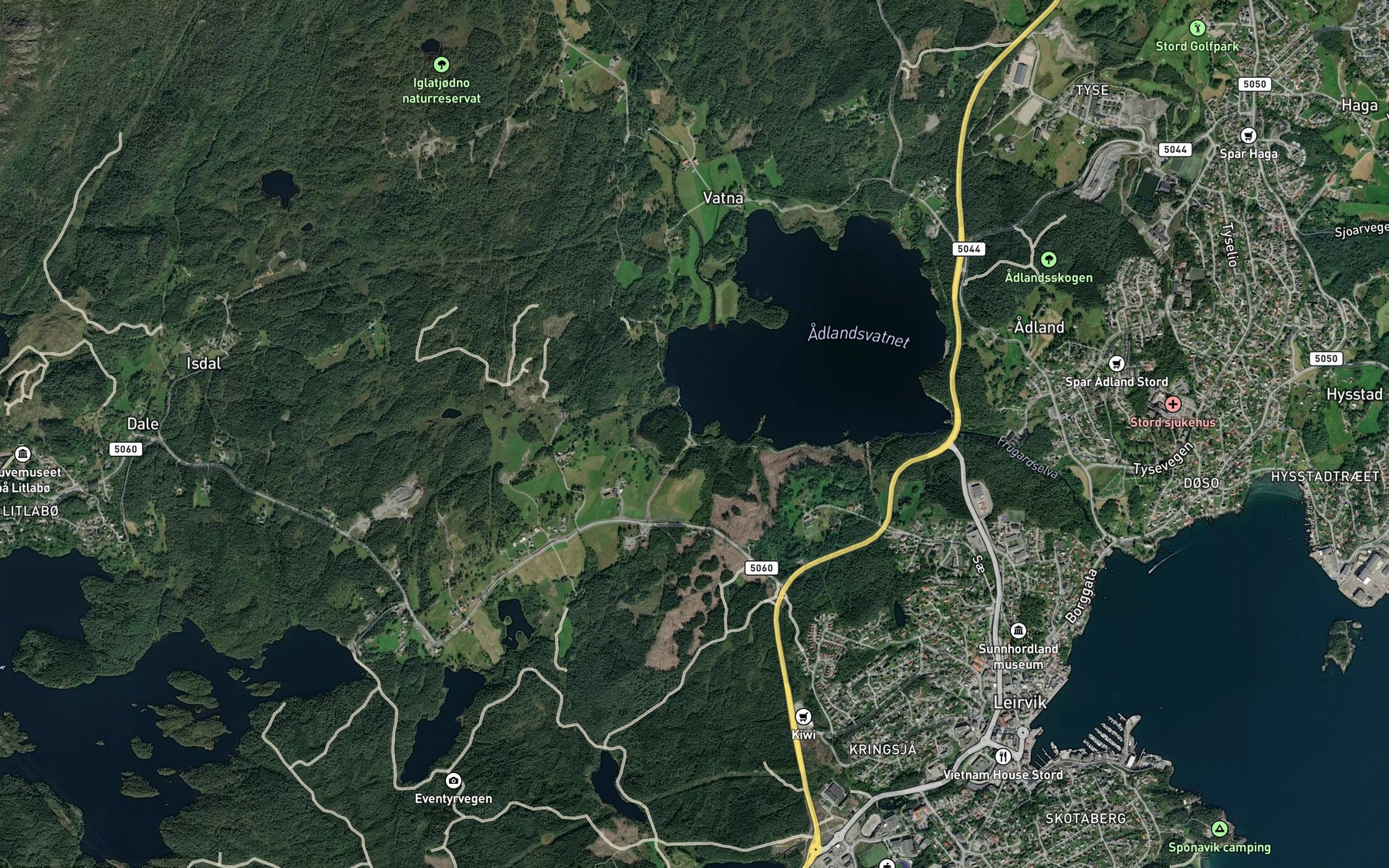 Satellite map of the Stuvvika