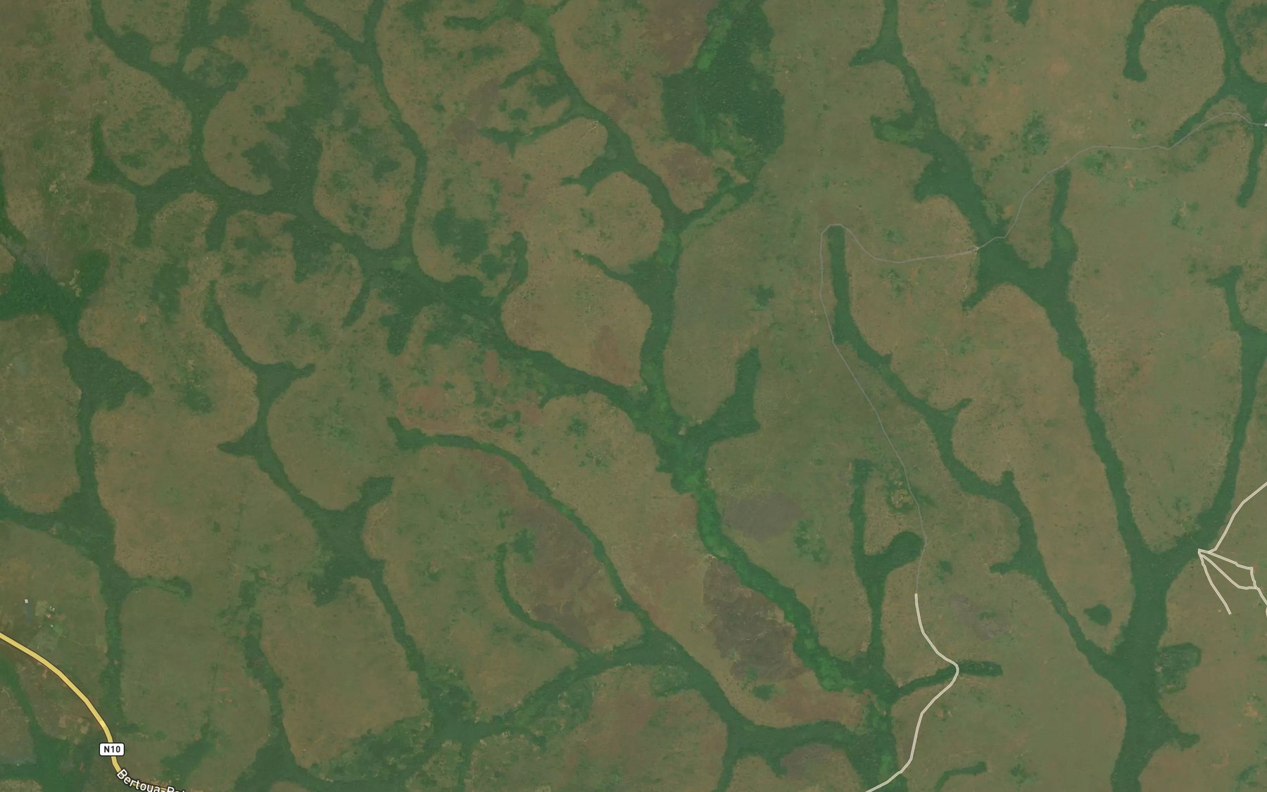 Satellite map of the Kelendou