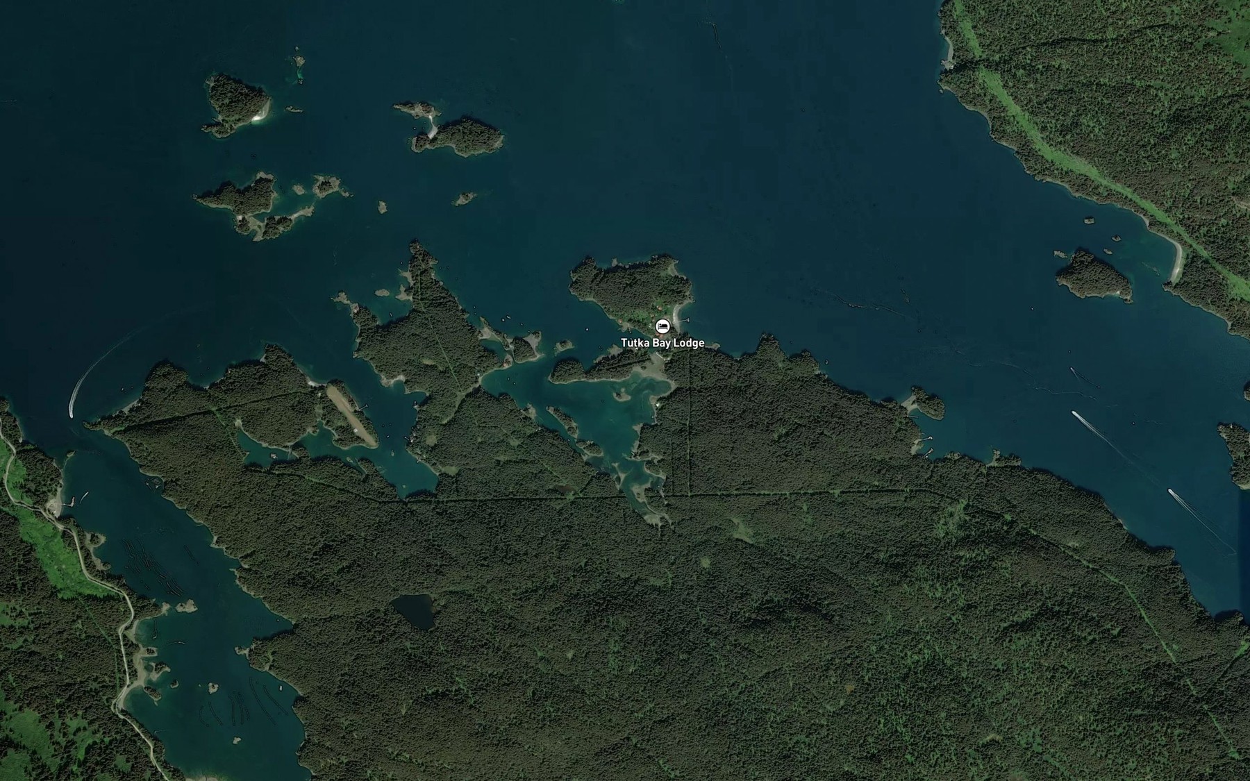Satellite map of the Little Tutka Bay