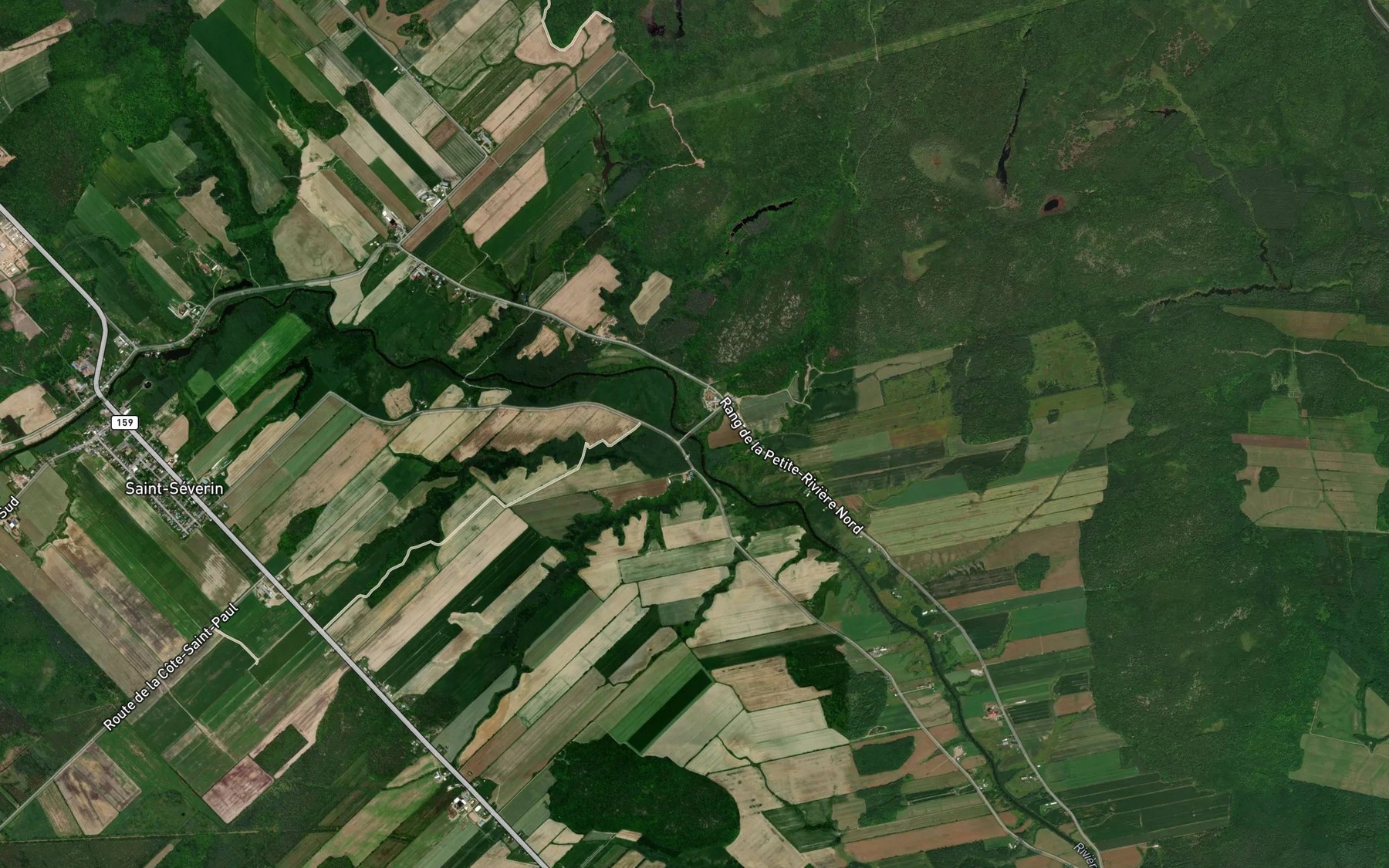 Satellite map of the Ruisseau Francoeur
