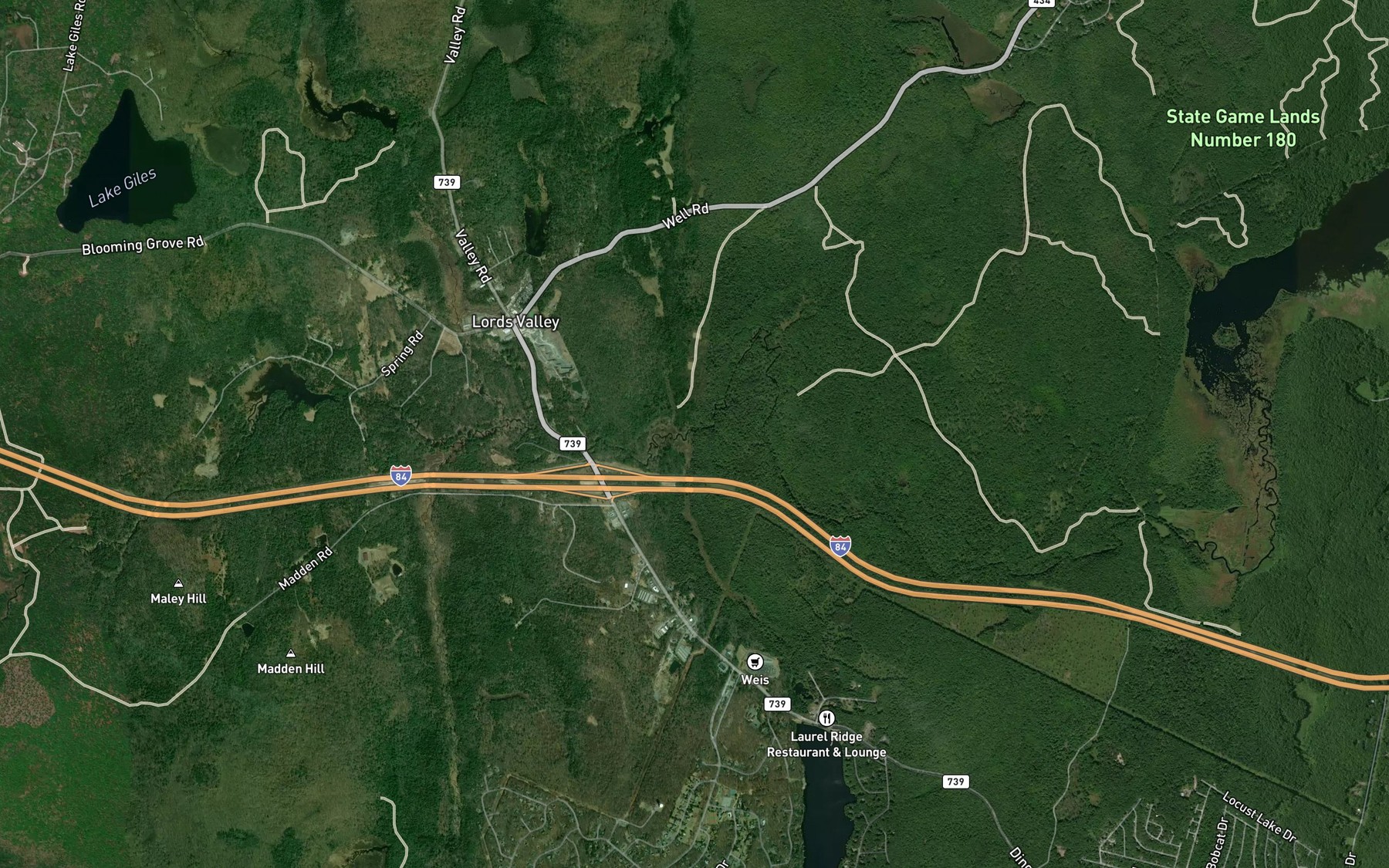 Satellite map of the McConnell Creek